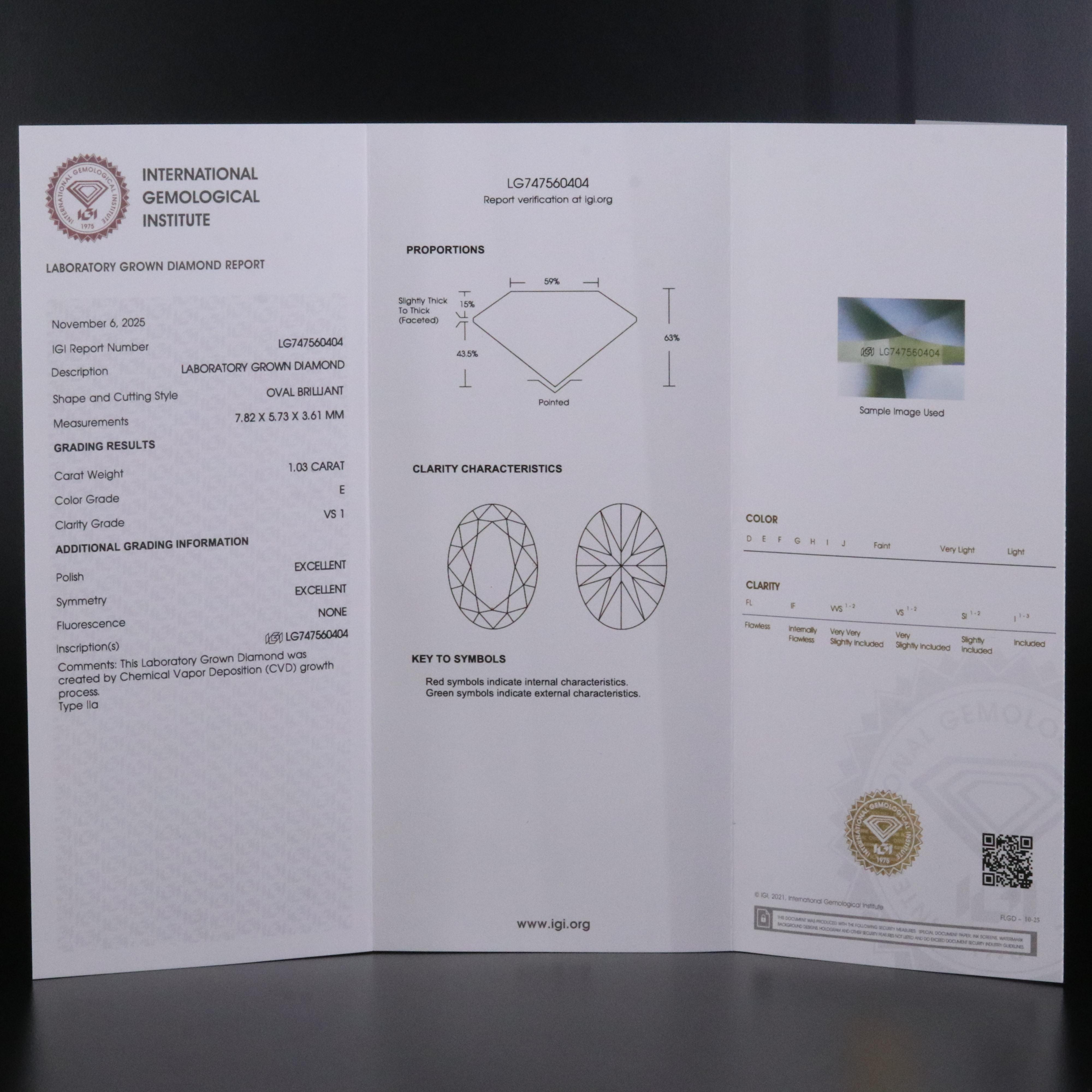 18K 7.09 CTW Lab Grown Diamond Ring with IGI Reports