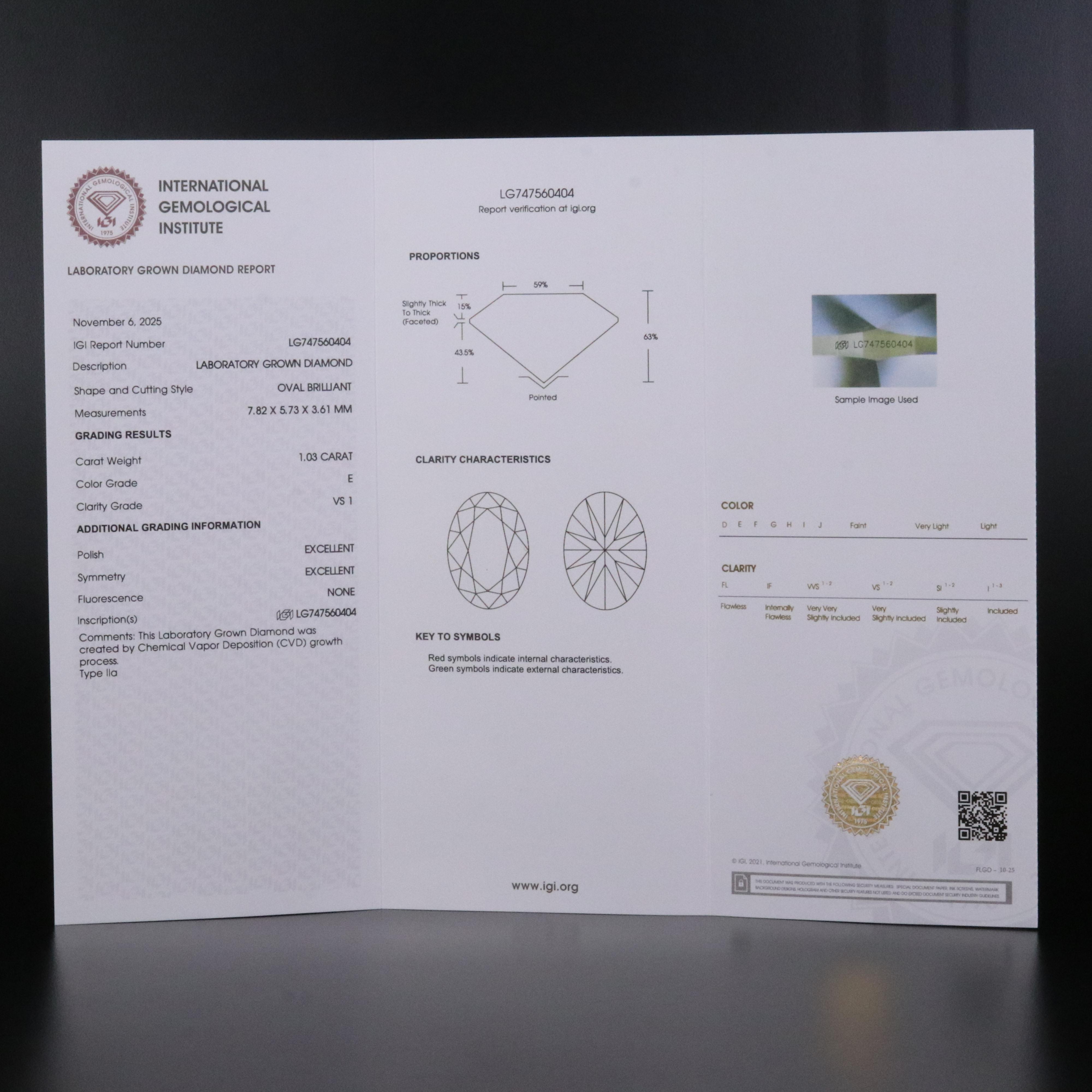 18K 7.09 CTW Lab Grown Diamond Ring with IGI Reports