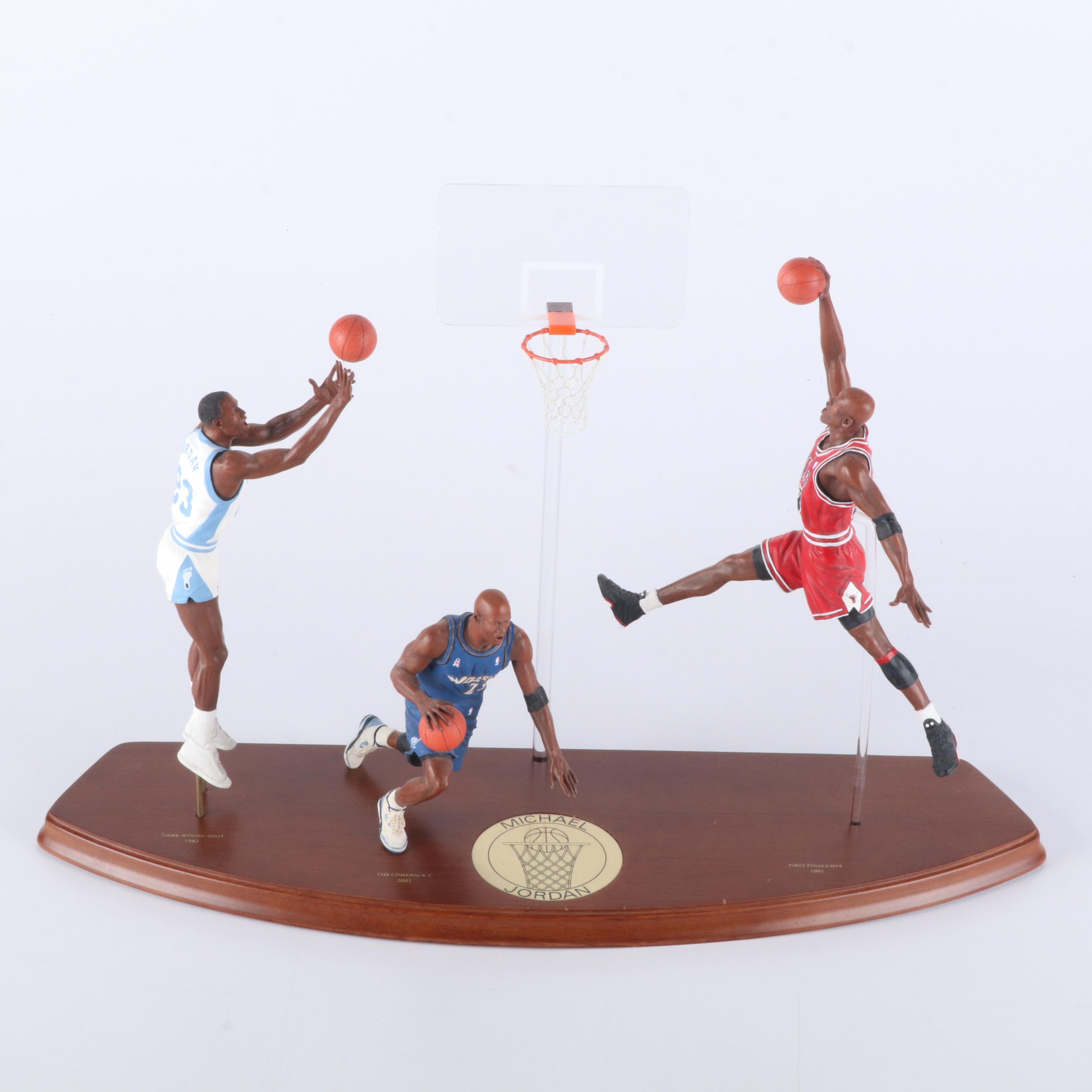 Michael Jordan Danbury Mint "Lifetime of Achievement" Figures with Display
