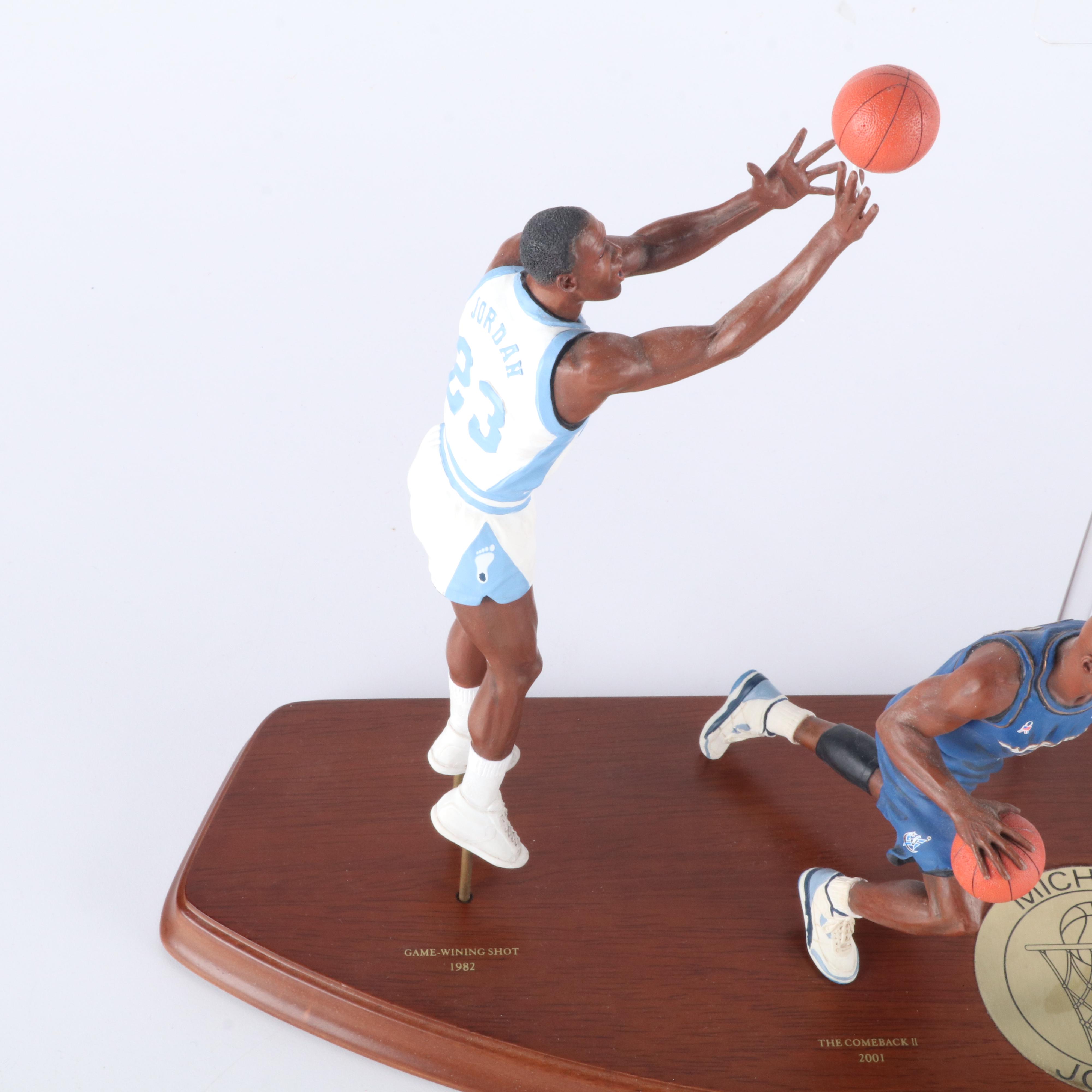 Michael Jordan Danbury Mint "Lifetime of Achievement" Figures with Display