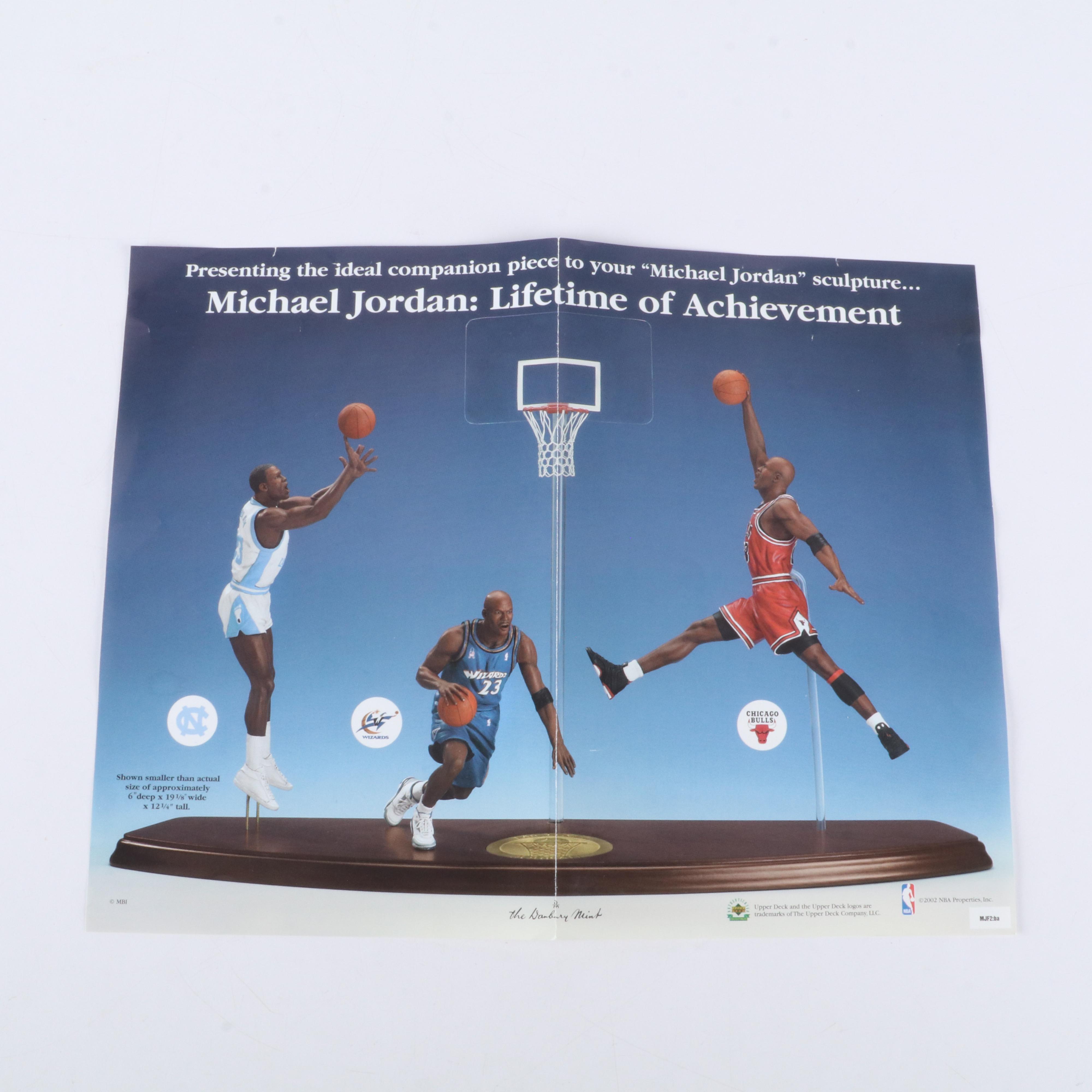 Michael Jordan Danbury Mint "Lifetime of Achievement" Figures with Display