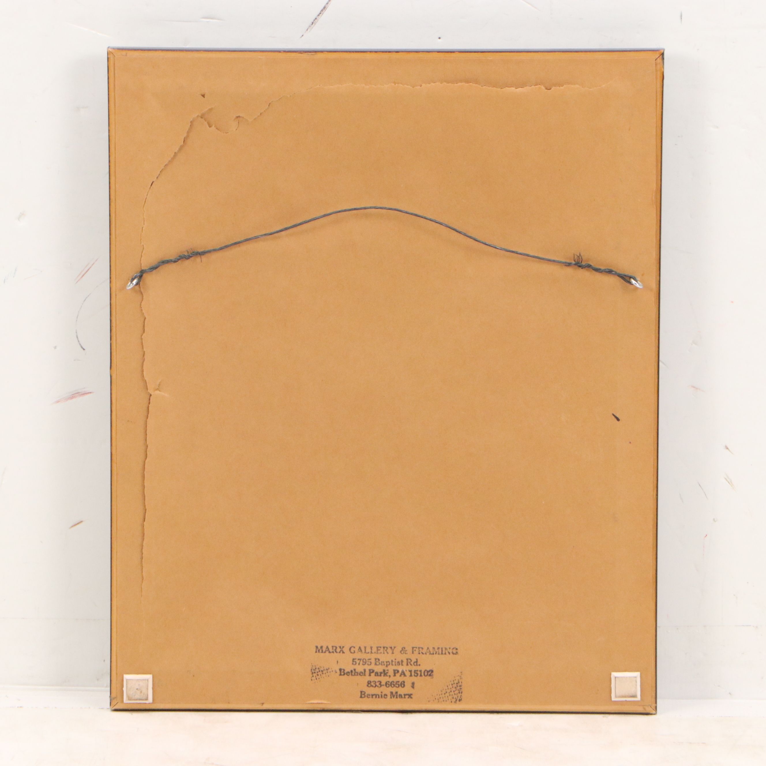 Oil Painting of Docked Wooden Boat, 1994