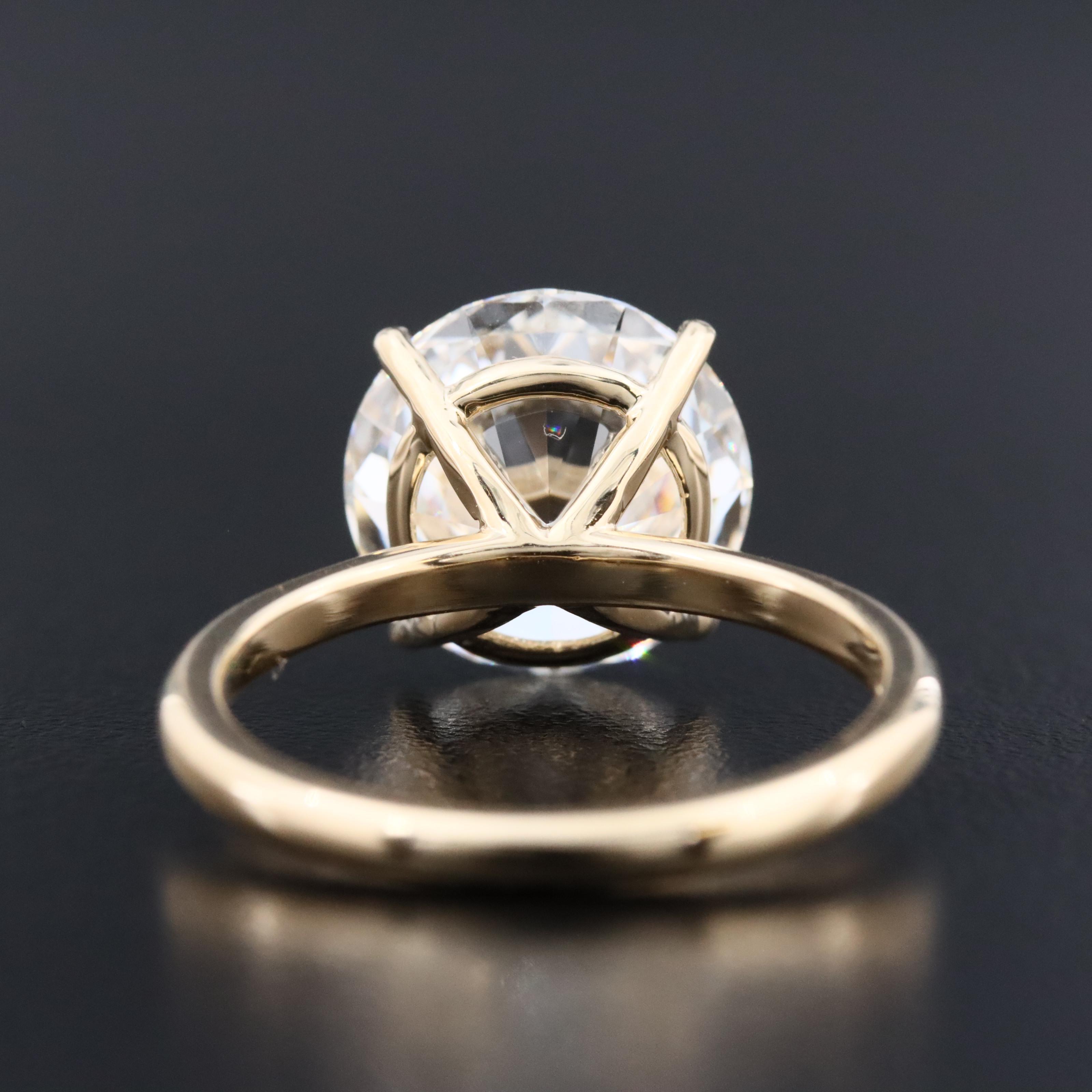 14K 6.01 CT Lab Grown Diamond Solitaire Ring with IGI Report