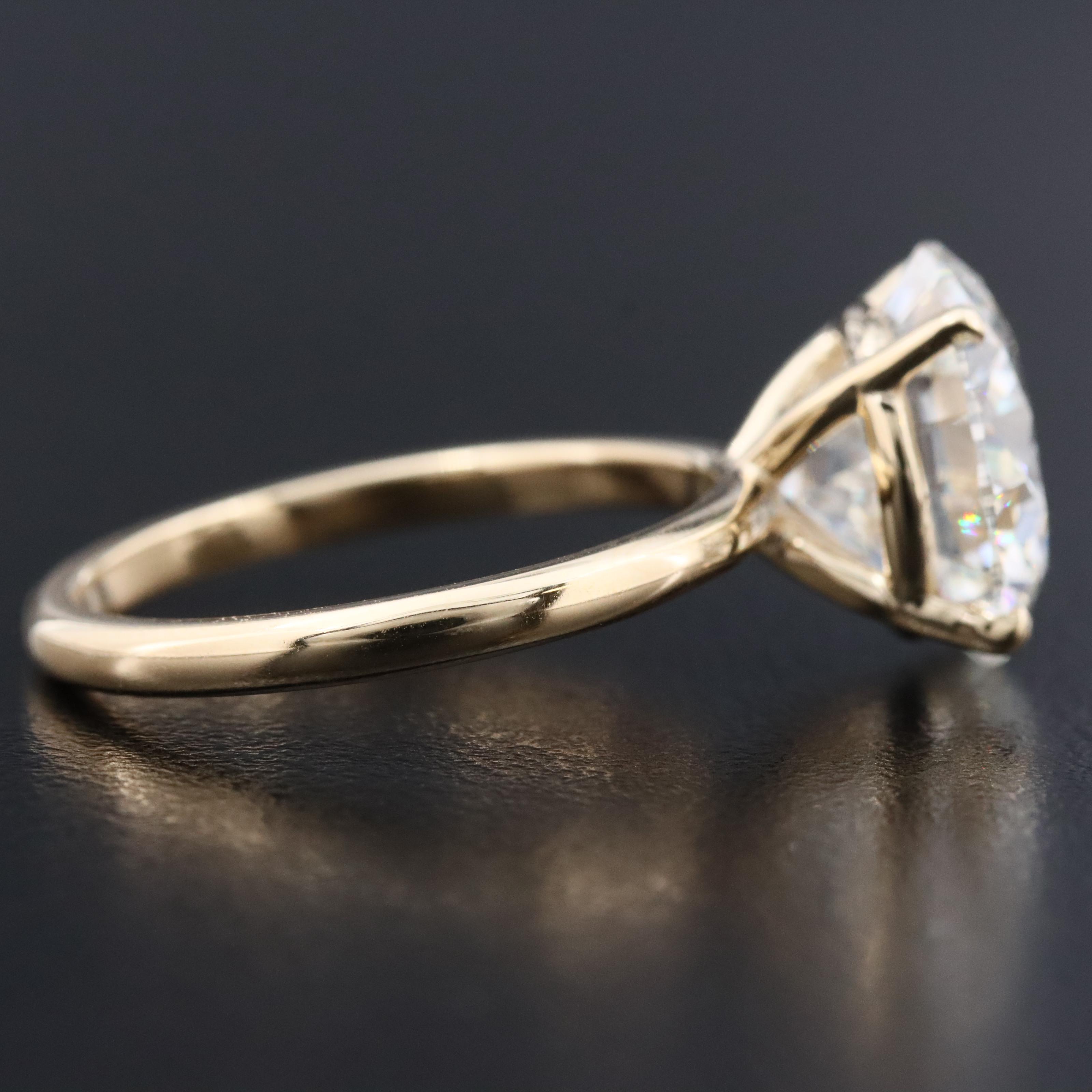 14K 6.01 CT Lab Grown Diamond Solitaire Ring with IGI Report