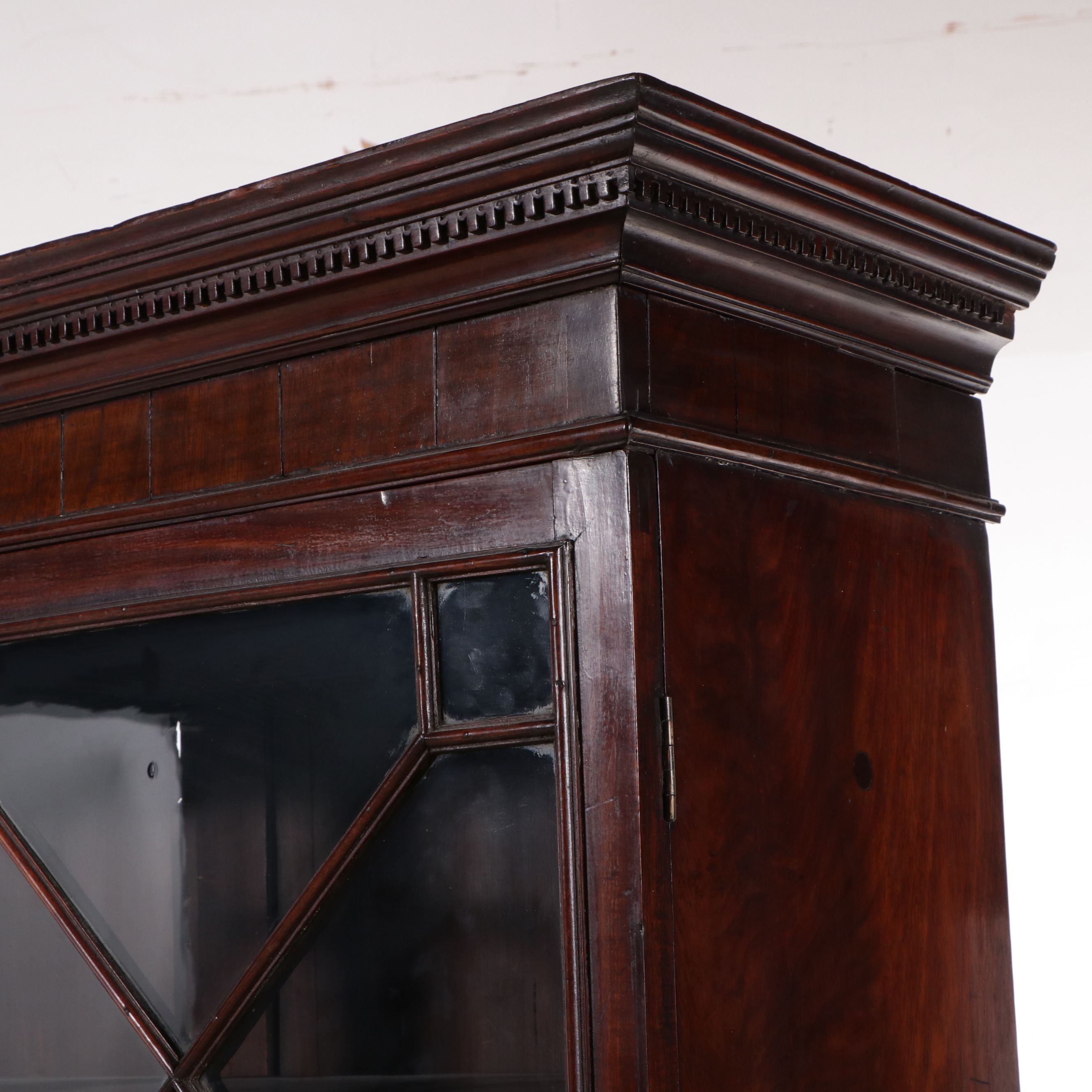 Chippendale Style Mahogany Secretary Desk with Bookcase Top