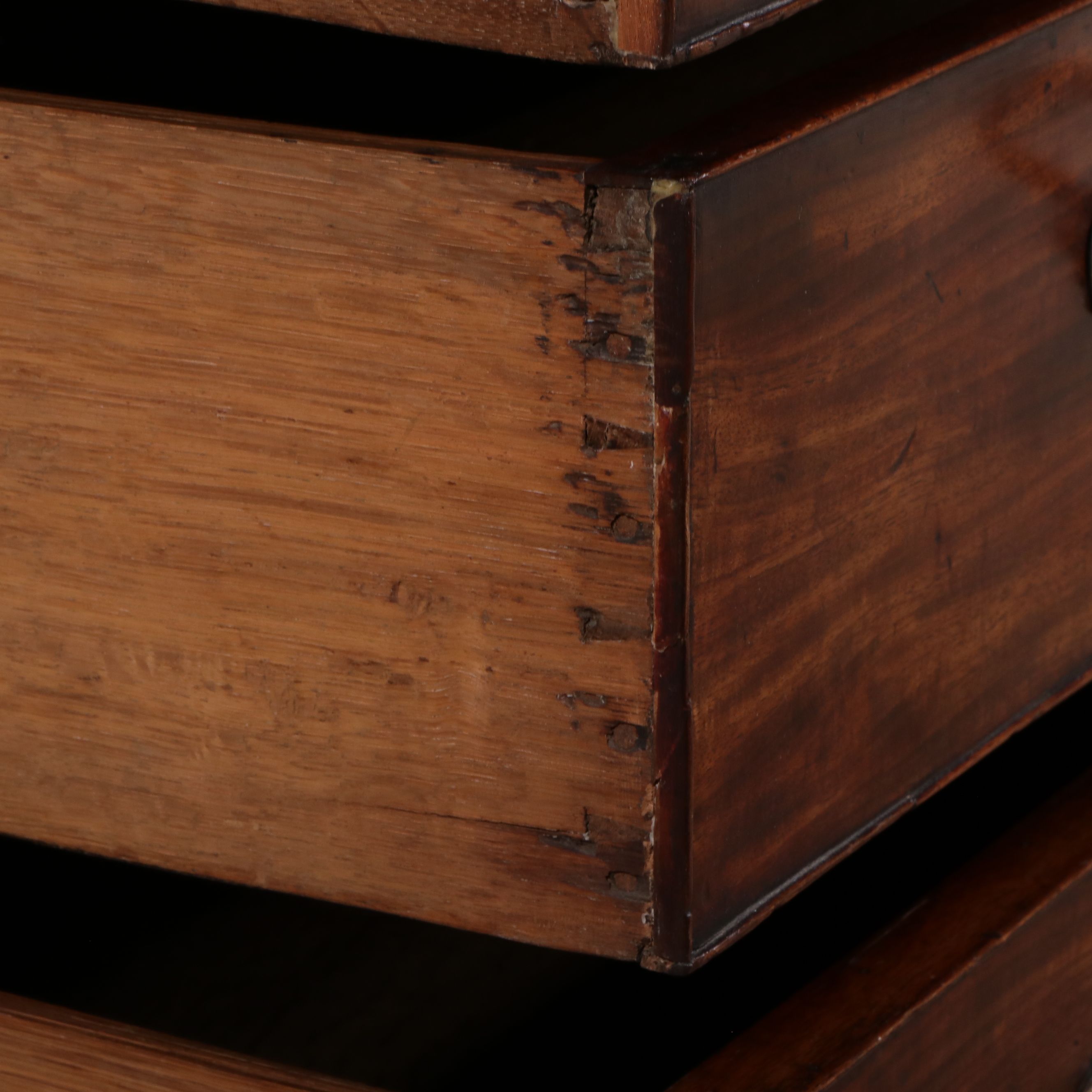 Chippendale Style Mahogany Secretary Desk with Bookcase Top