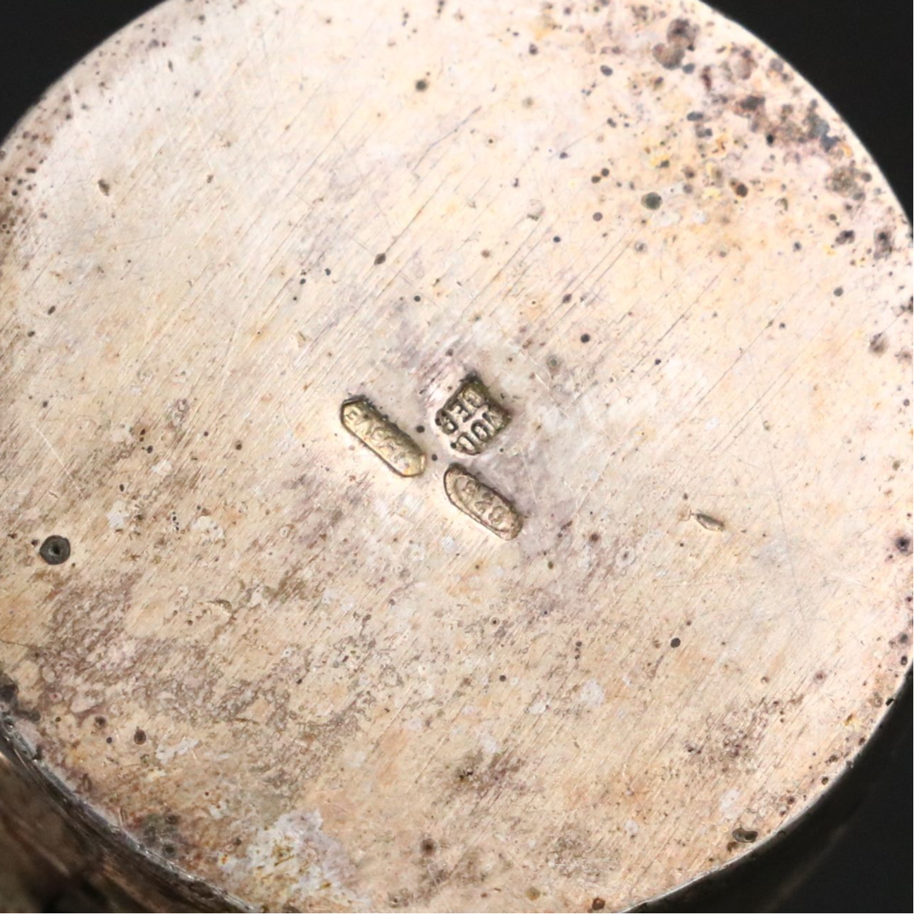 Italian Sterling Silver Box with Metal Charm, Chinese Finger Guard and Thimbles