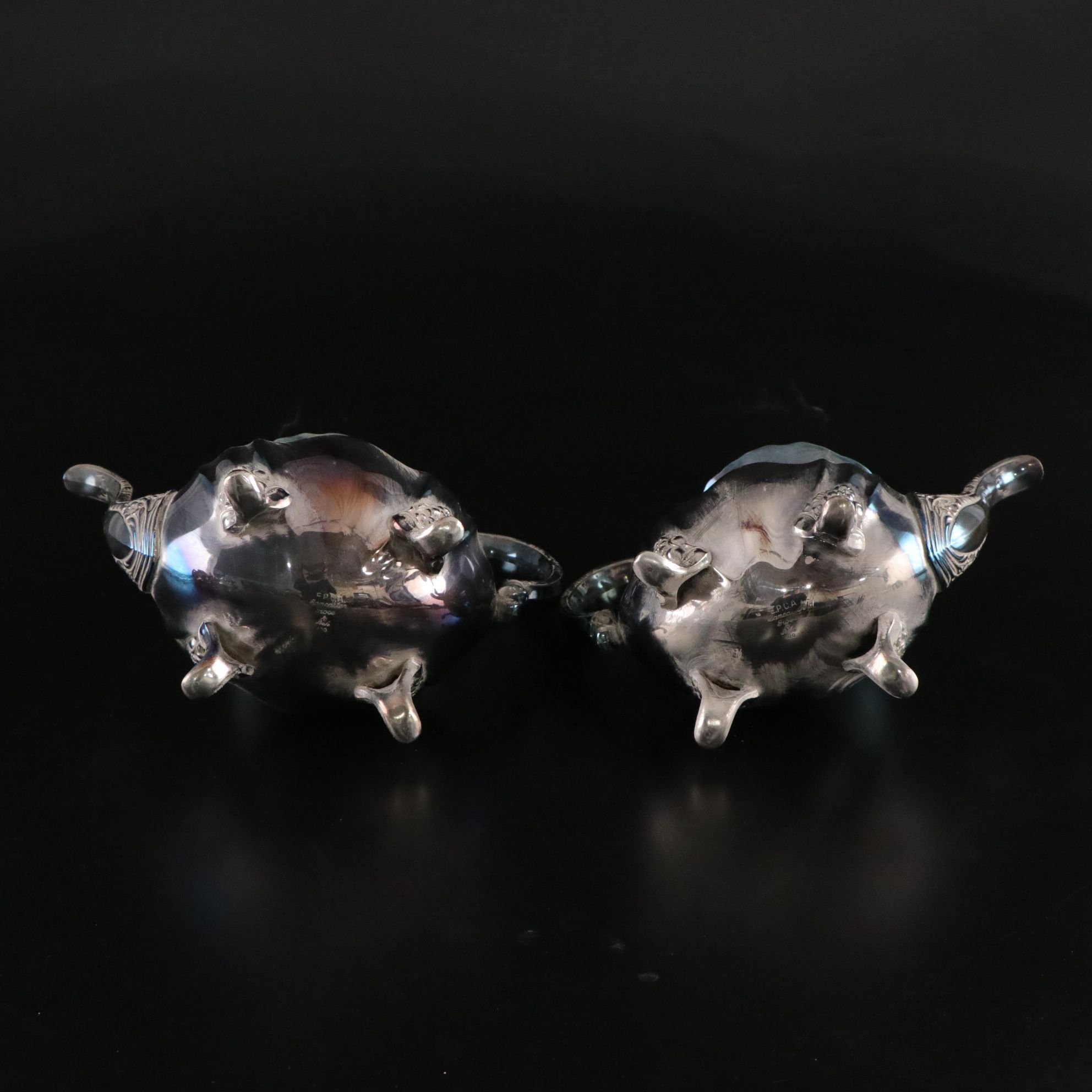 Poole Silver Co. "Lancaster Rose" Silver Plate Tea and Coffee Service