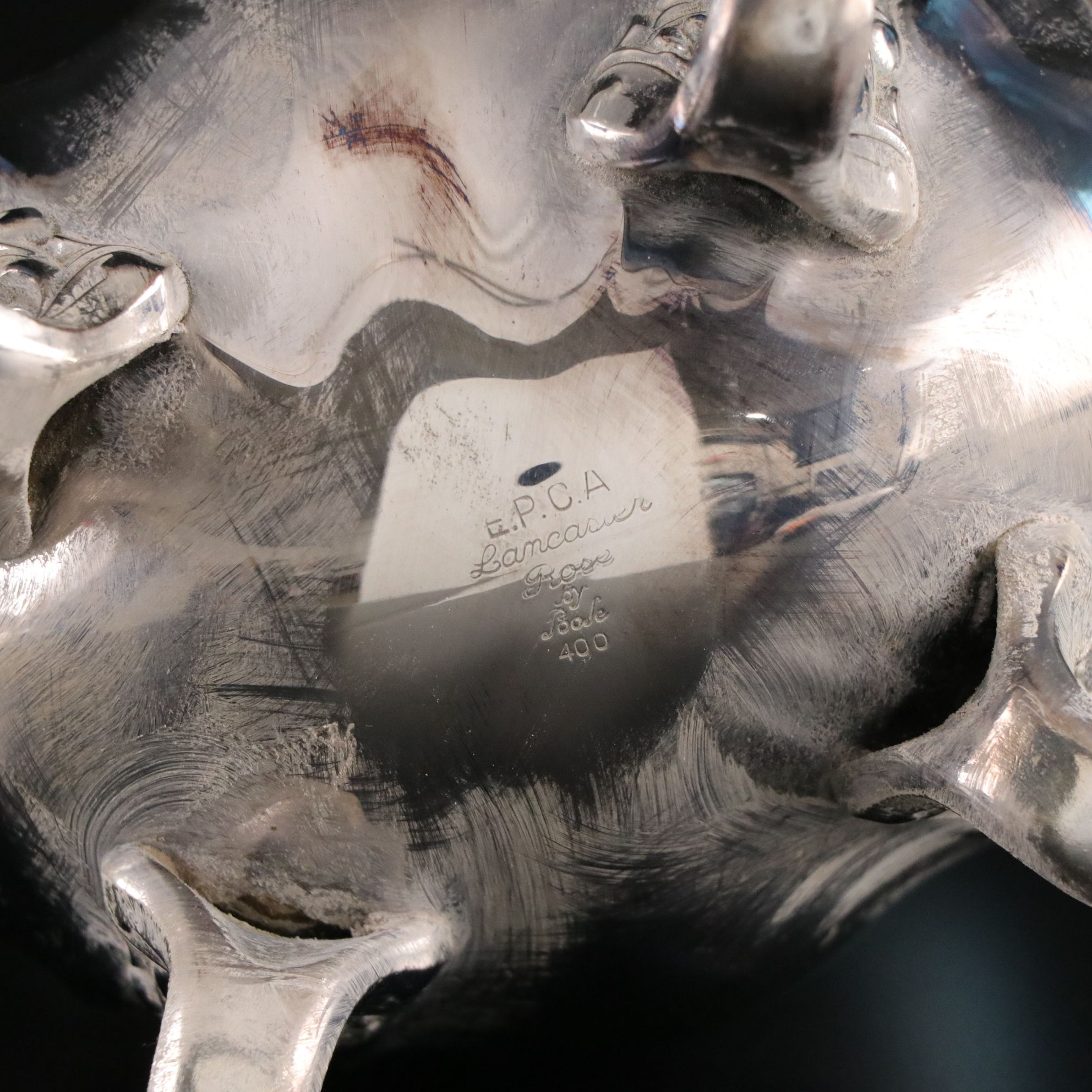 Poole Silver Co. "Lancaster Rose" Silver Plate Tea and Coffee Service