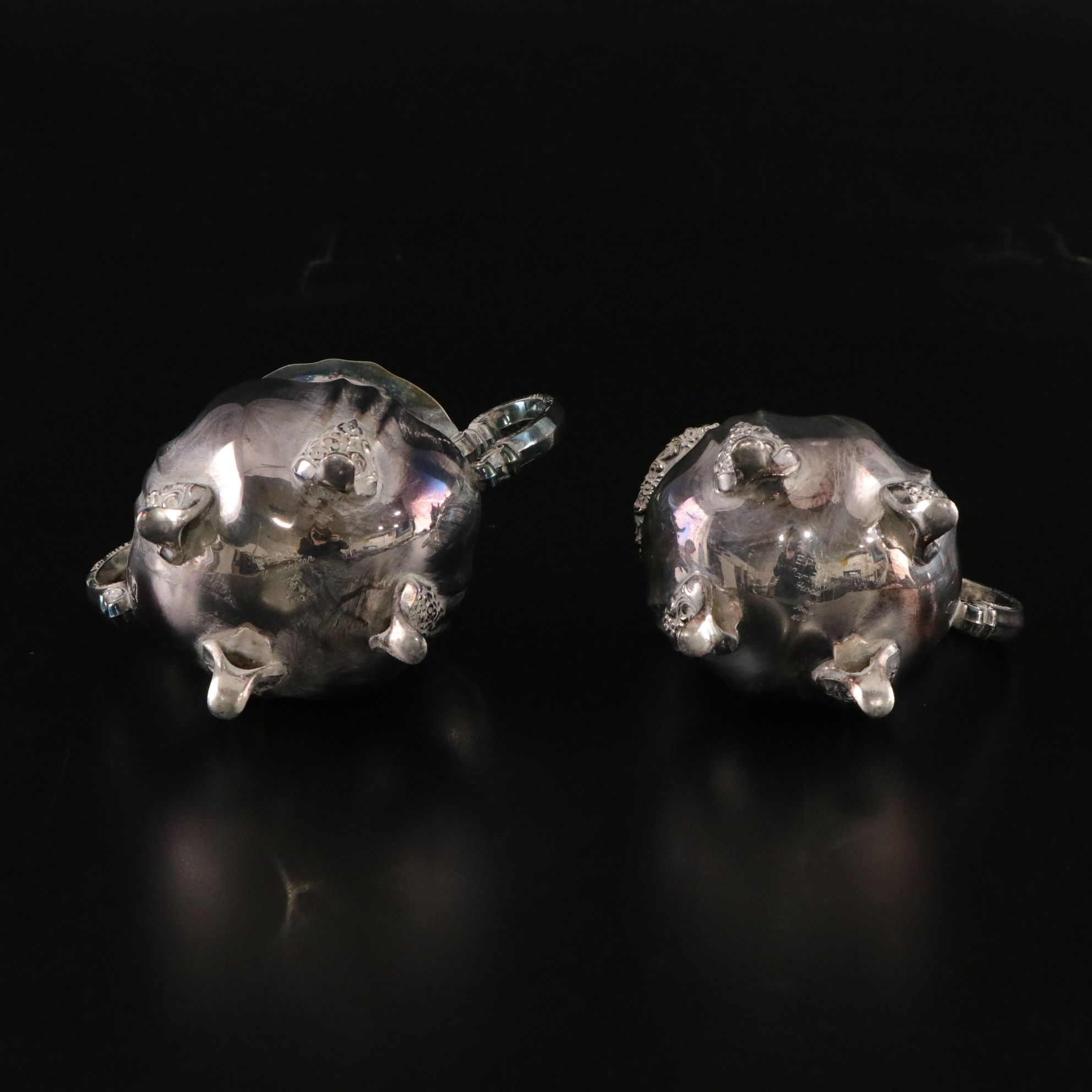 Poole Silver Co. "Lancaster Rose" Silver Plate Tea and Coffee Service