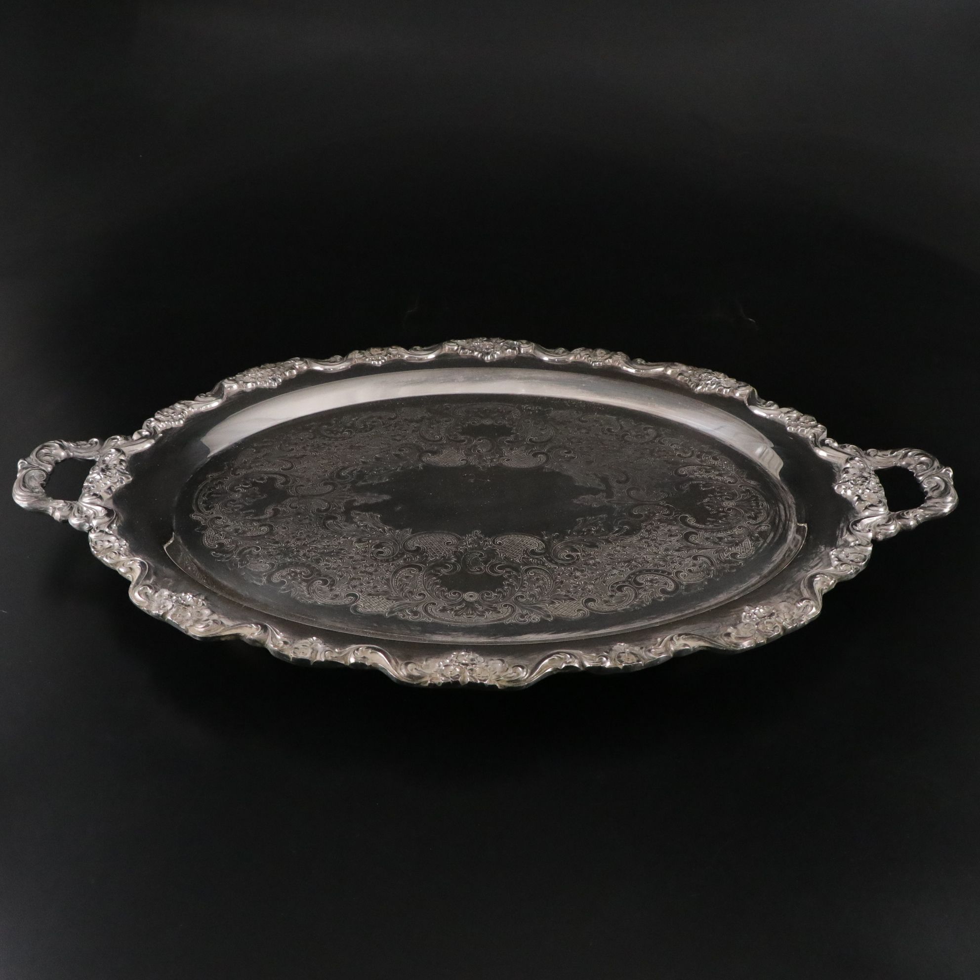 Poole Silver Co. "Lancaster Rose" Silver Plate Tea and Coffee Service