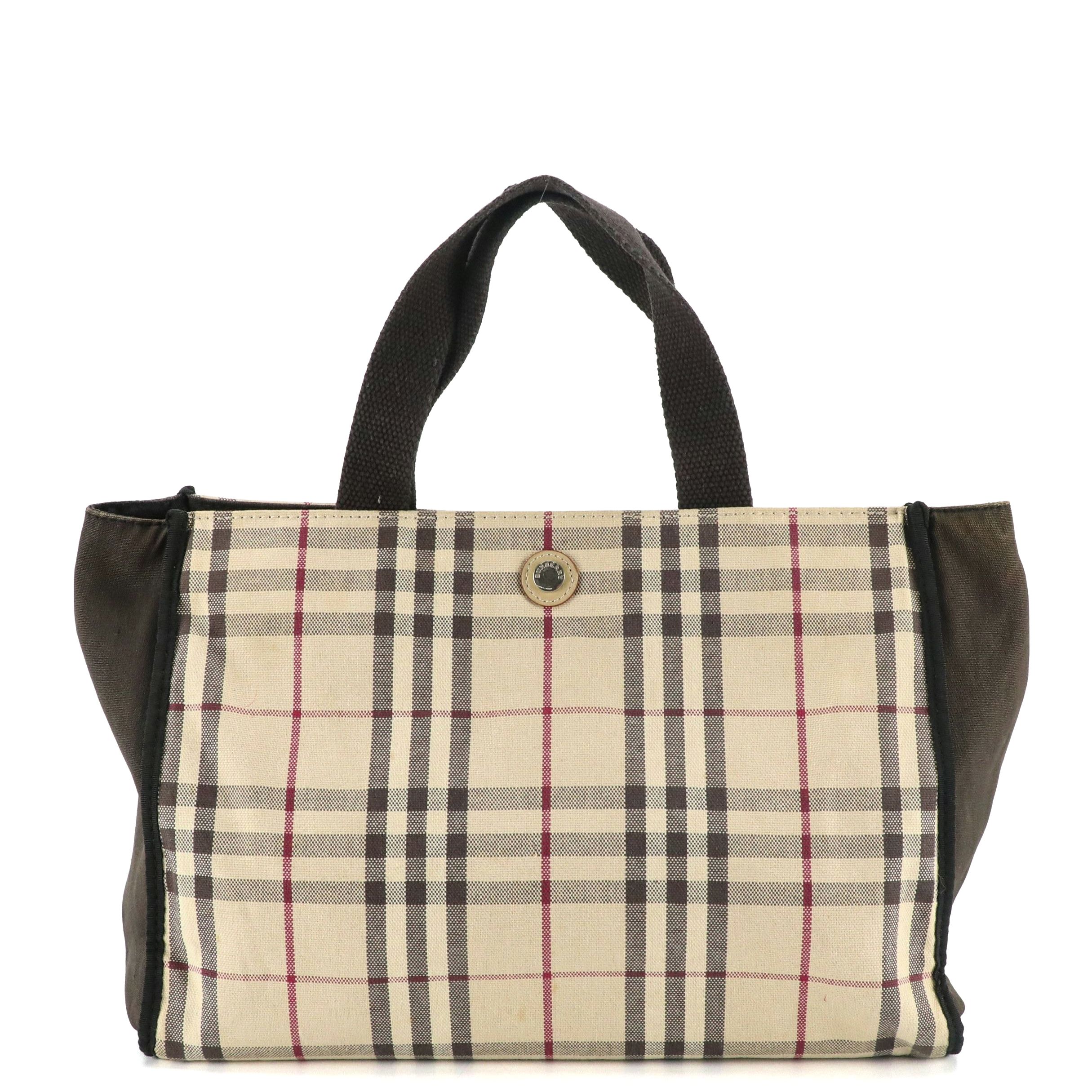 Burberry Nova Check Canvas Tote Bag