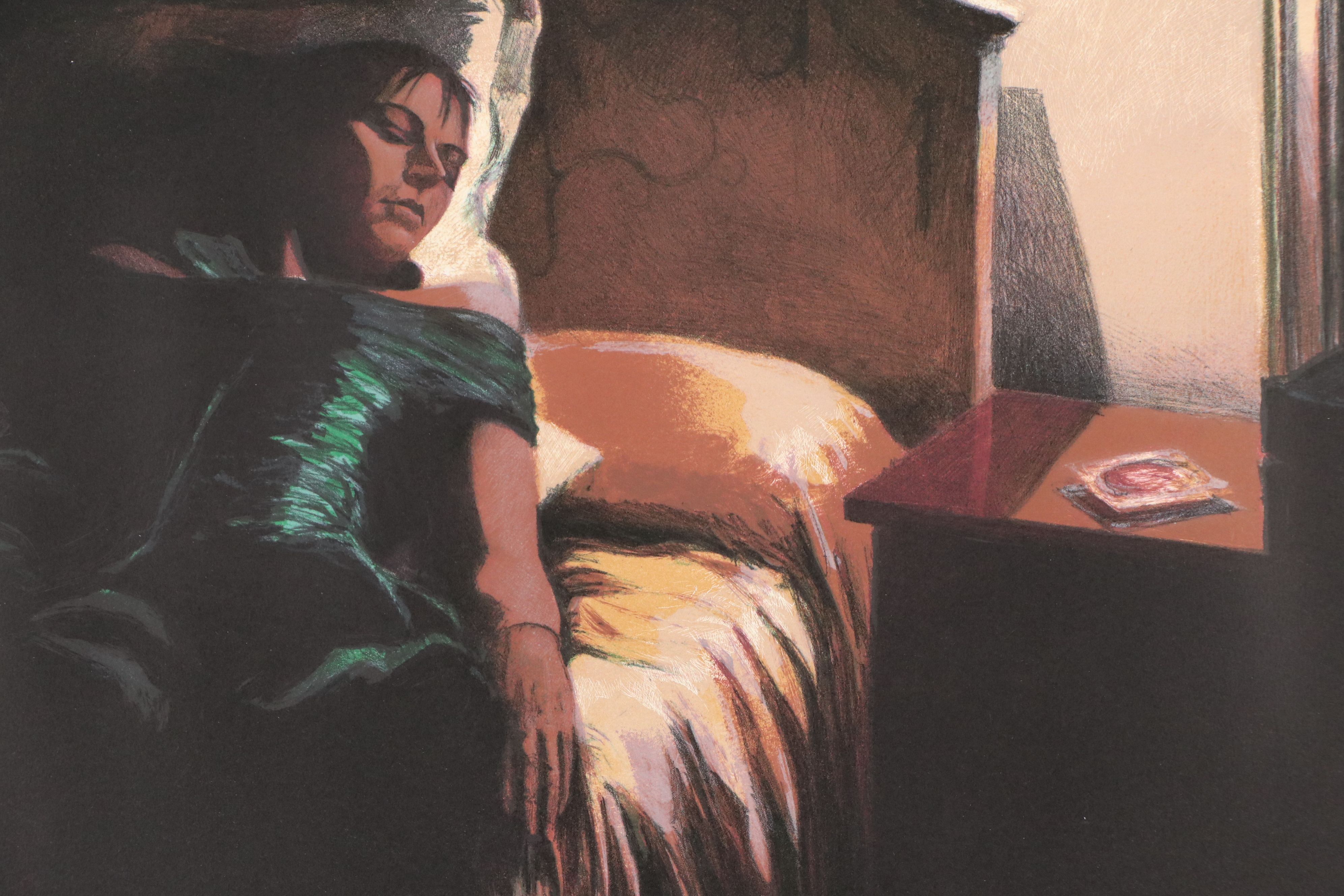 Ramon Lombarte Color Lithograph "At the Ritz #14," 1980s