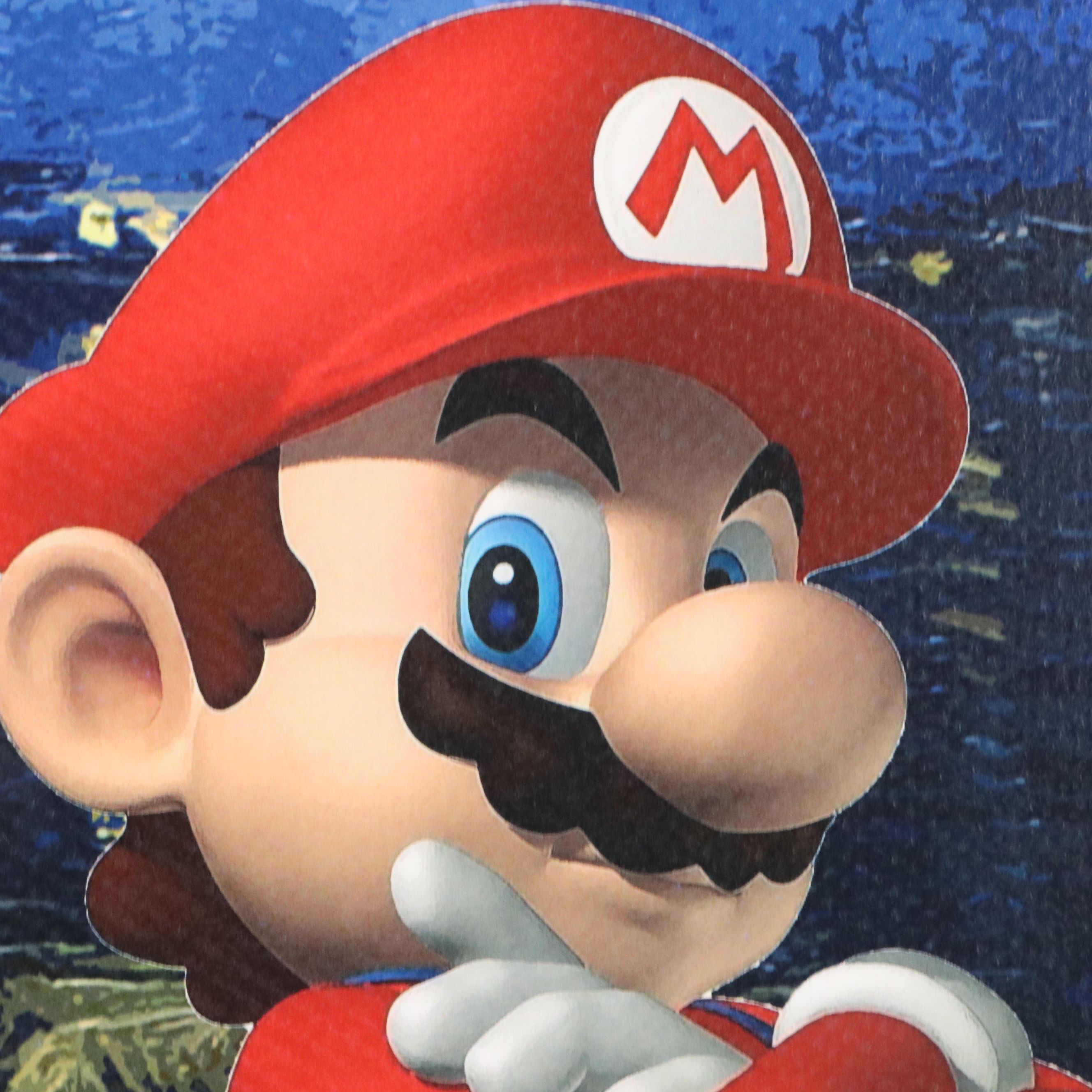 Death NYC Pop Art Digital Print Homage to Mario Bros x Starry Night, 2020