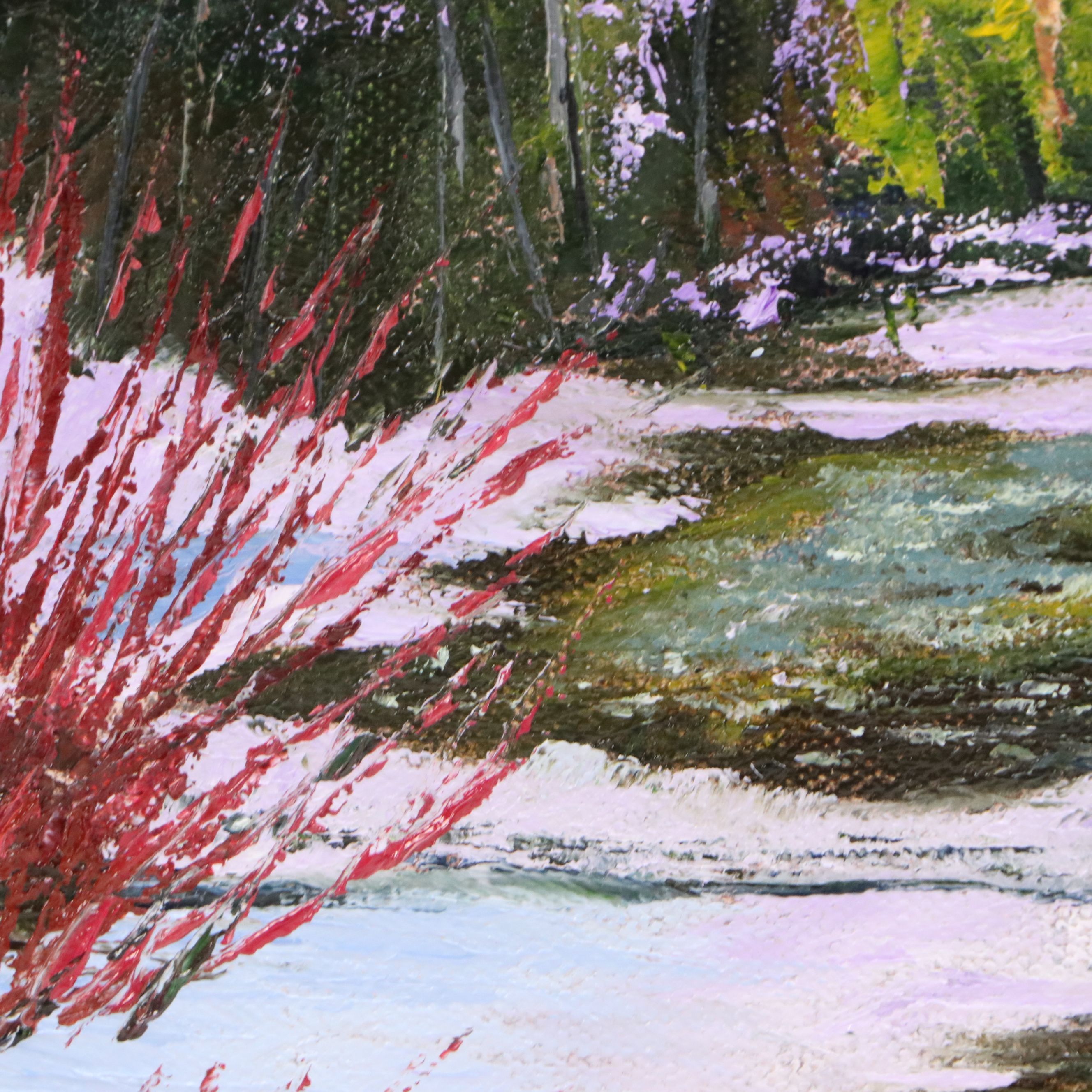 James Baldoumas Oil Painting "Winter Stream," 2025