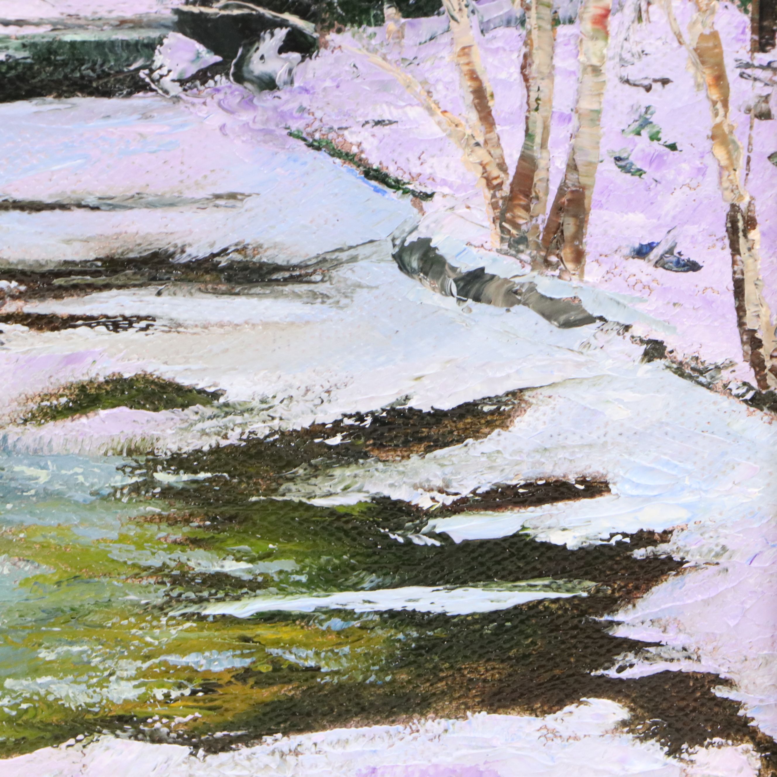 James Baldoumas Oil Painting "Winter Stream," 2025