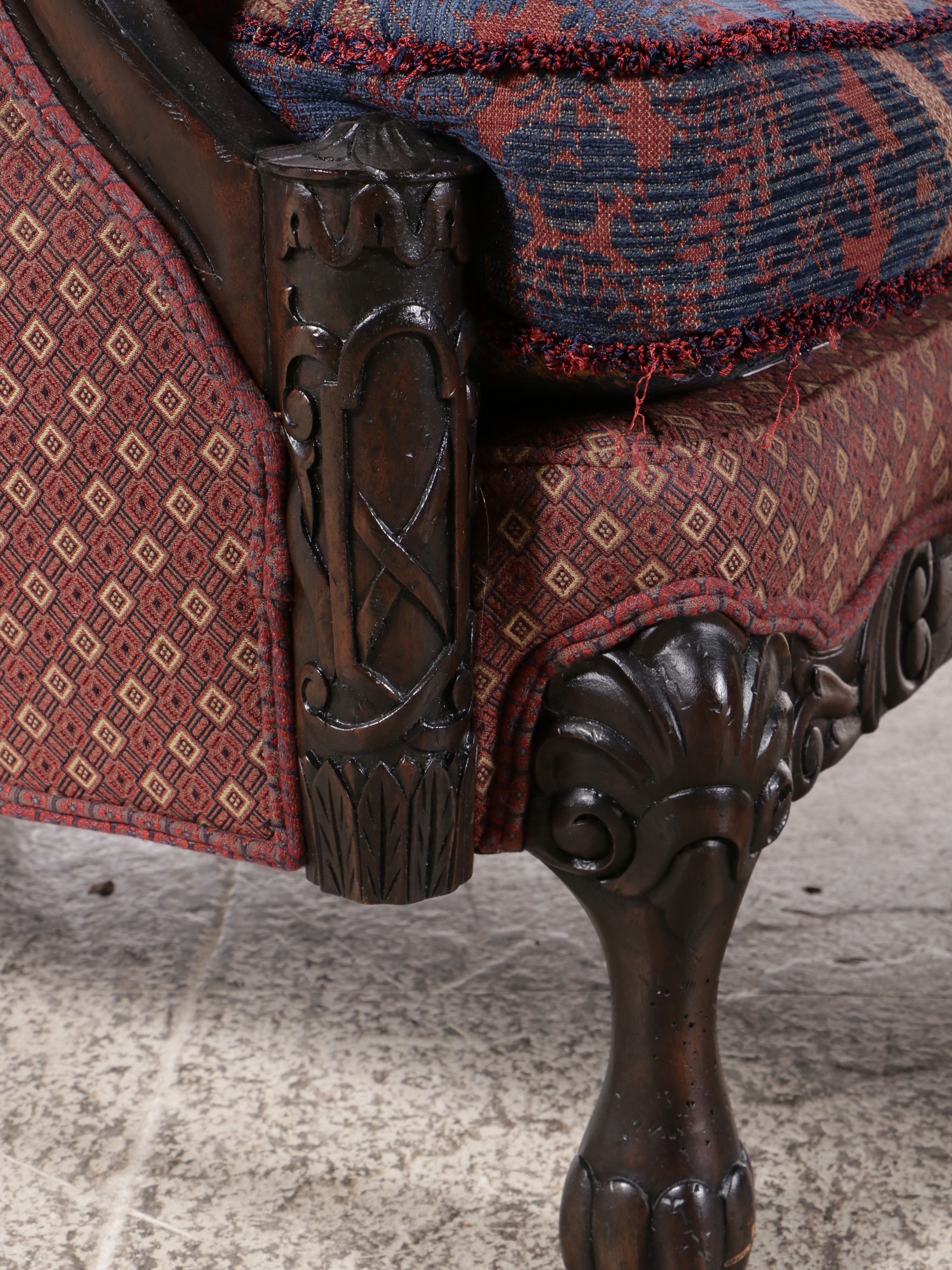 Carol Hick Bolton and EJ Victor Upholstered Victorian Style Barrel-Back Chairs