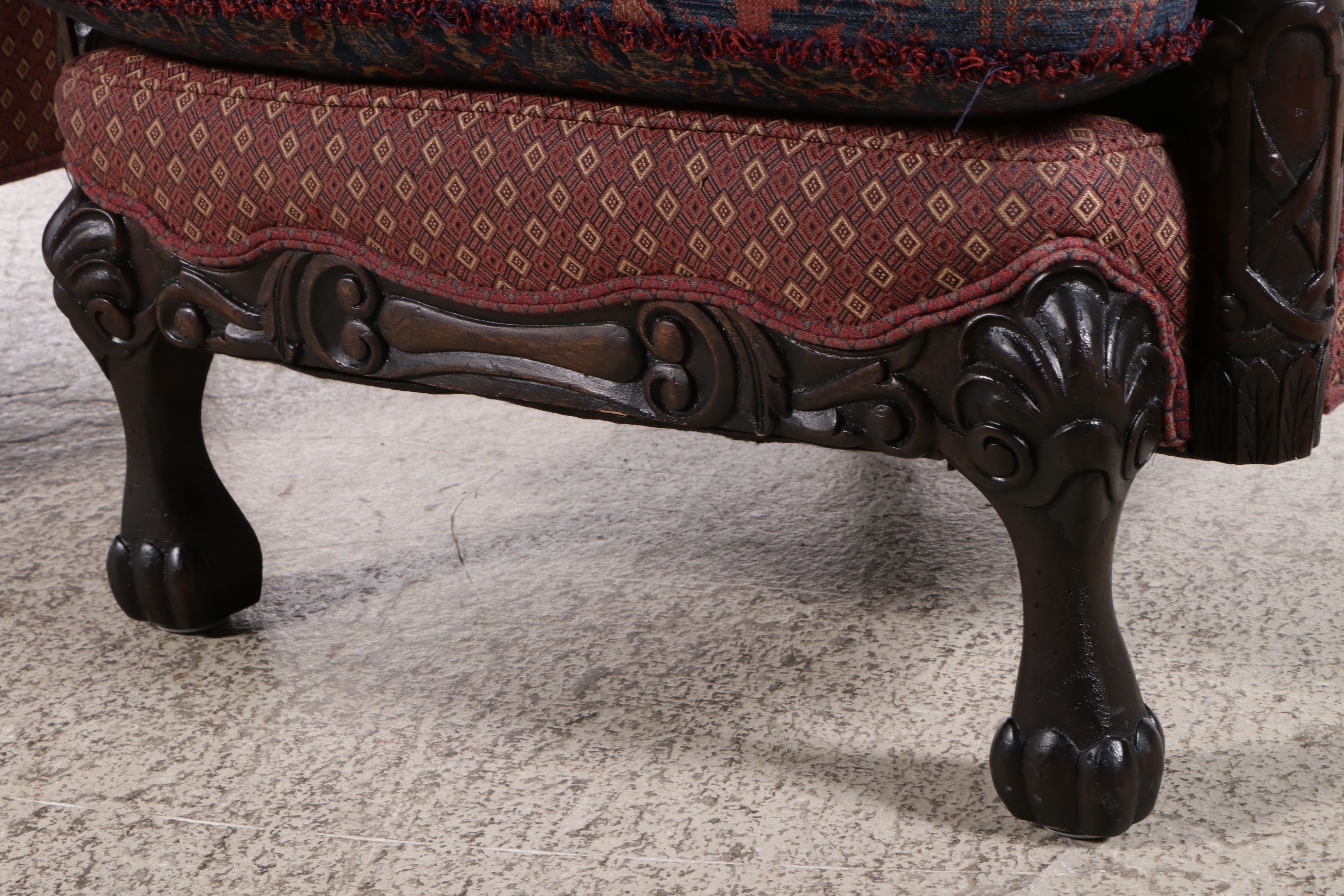 Carol Hick Bolton and EJ Victor Upholstered Victorian Style Barrel-Back Chairs