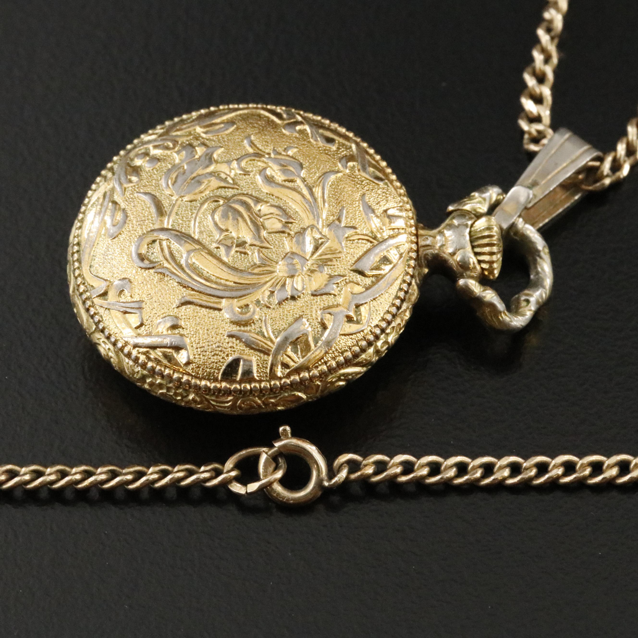 Baylor Watch Co. Ornate Swiss Pendant Watch FHF-69