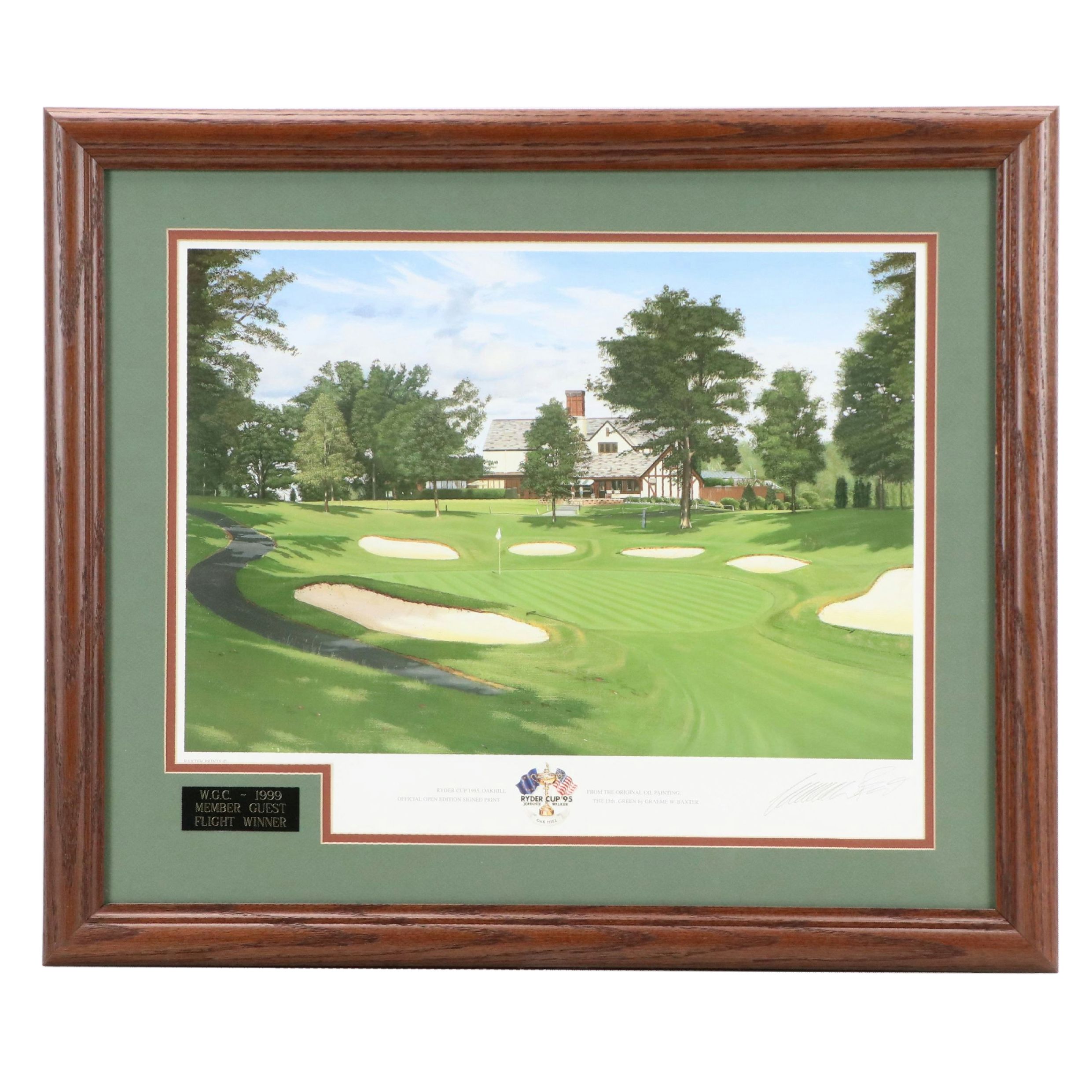 Graeme W. Baxter Offset Lithograph "Ryder Cup, Oak Hill: The 13th Green," 1995