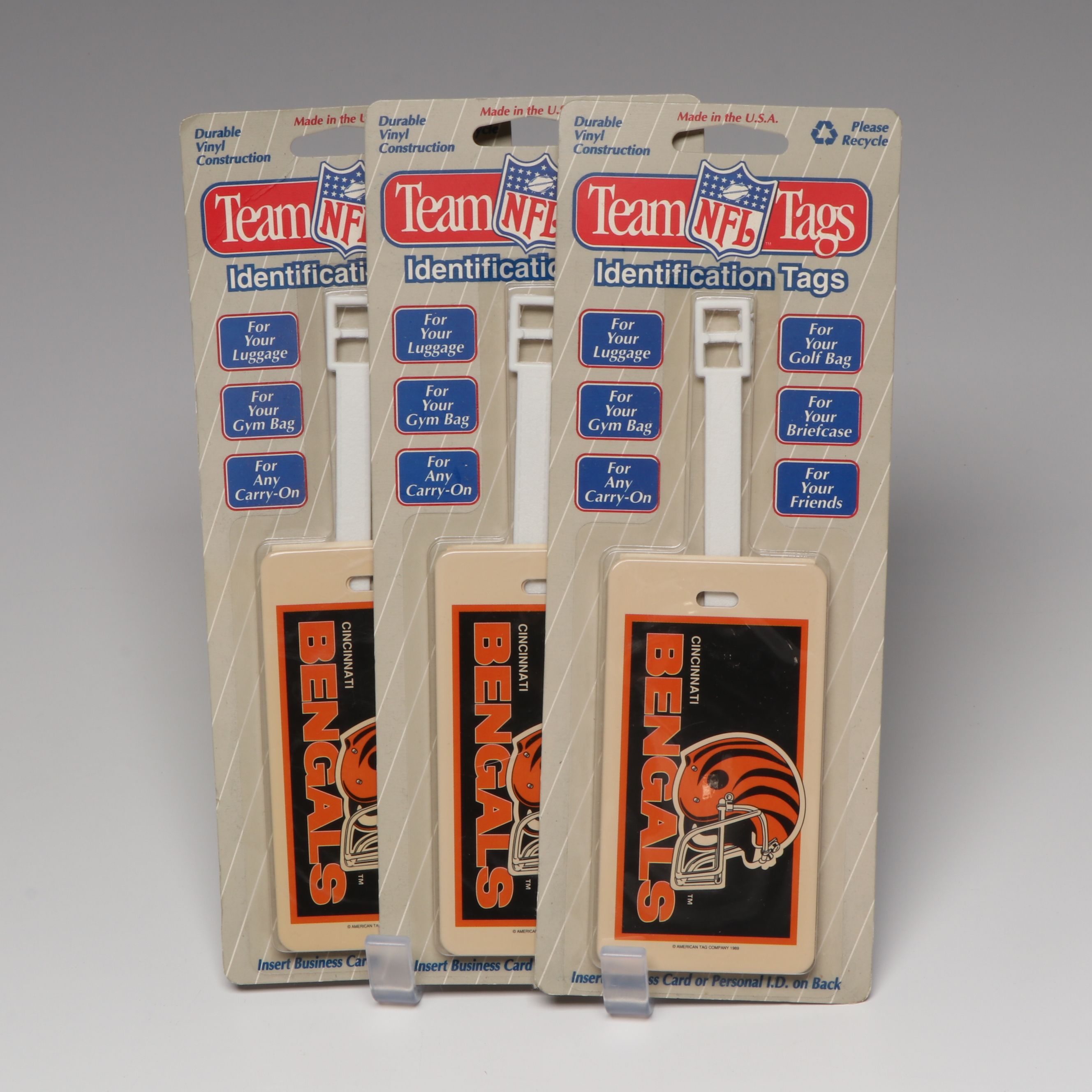 Ertl Cincinnati Bengals Bank with Pin Collection, Tags, and More Collectibles