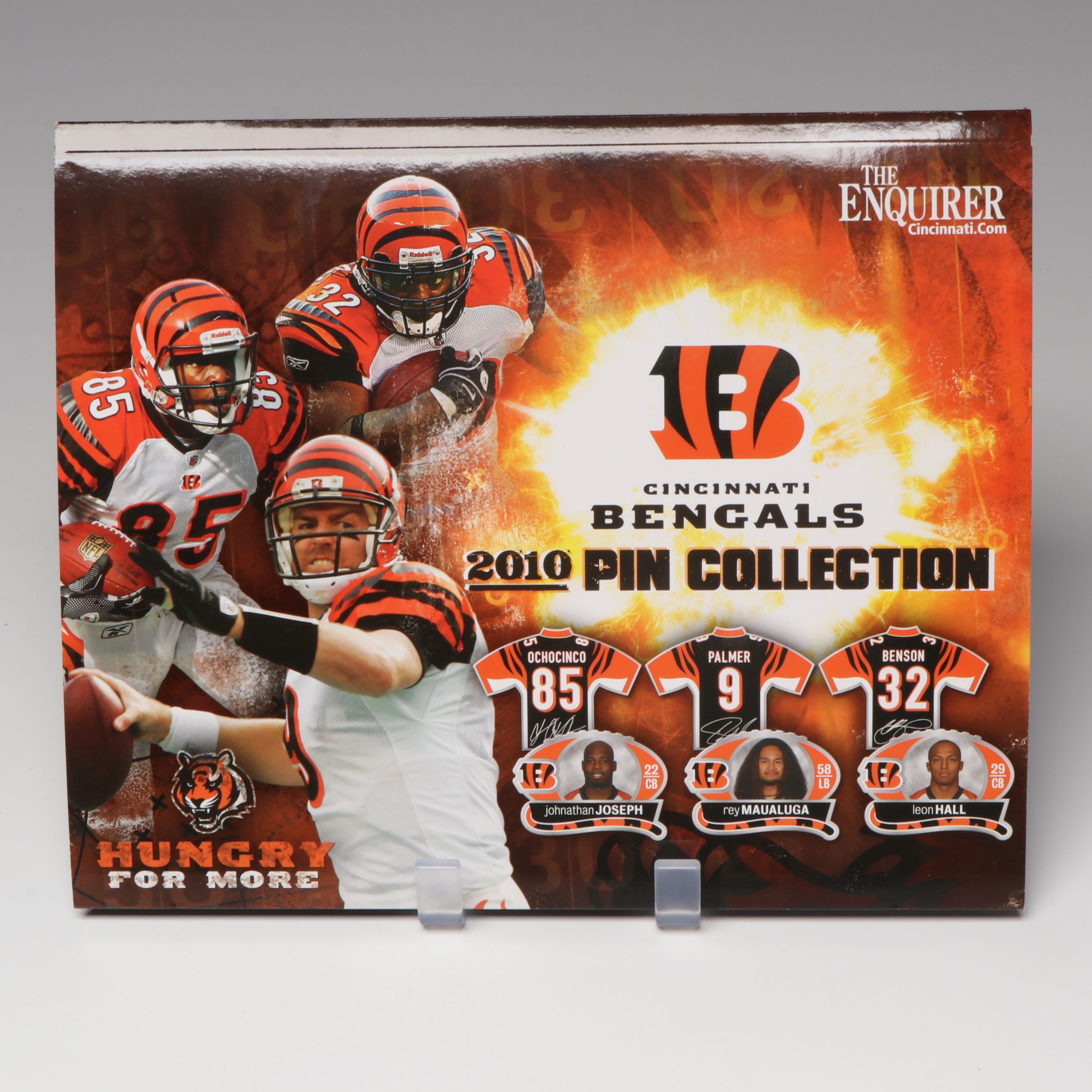 Ertl Cincinnati Bengals Bank with Pin Collection, Tags, and More Collectibles
