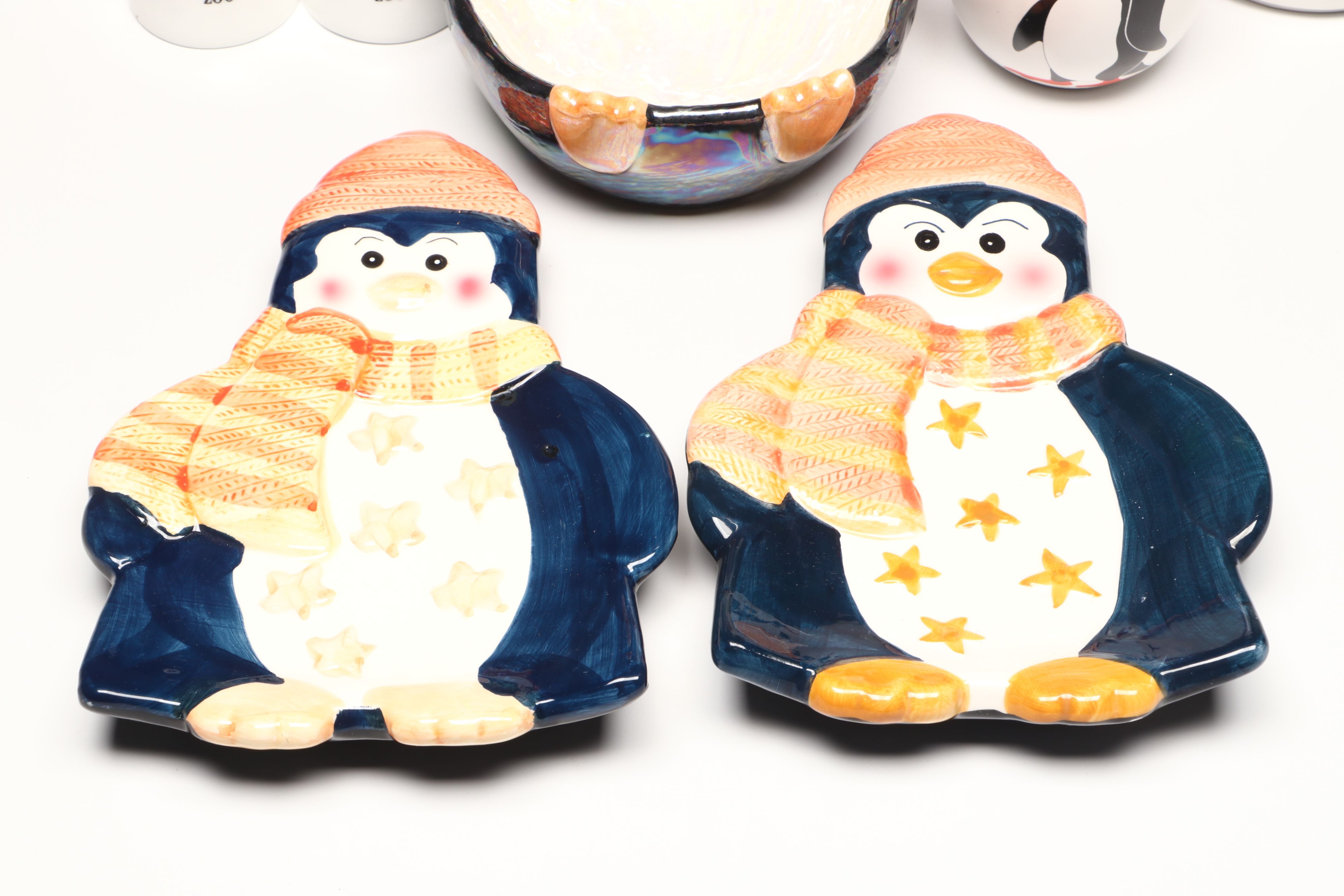 Ceramic Penguin Soap Dish with Cookie Jars and Other Tableware