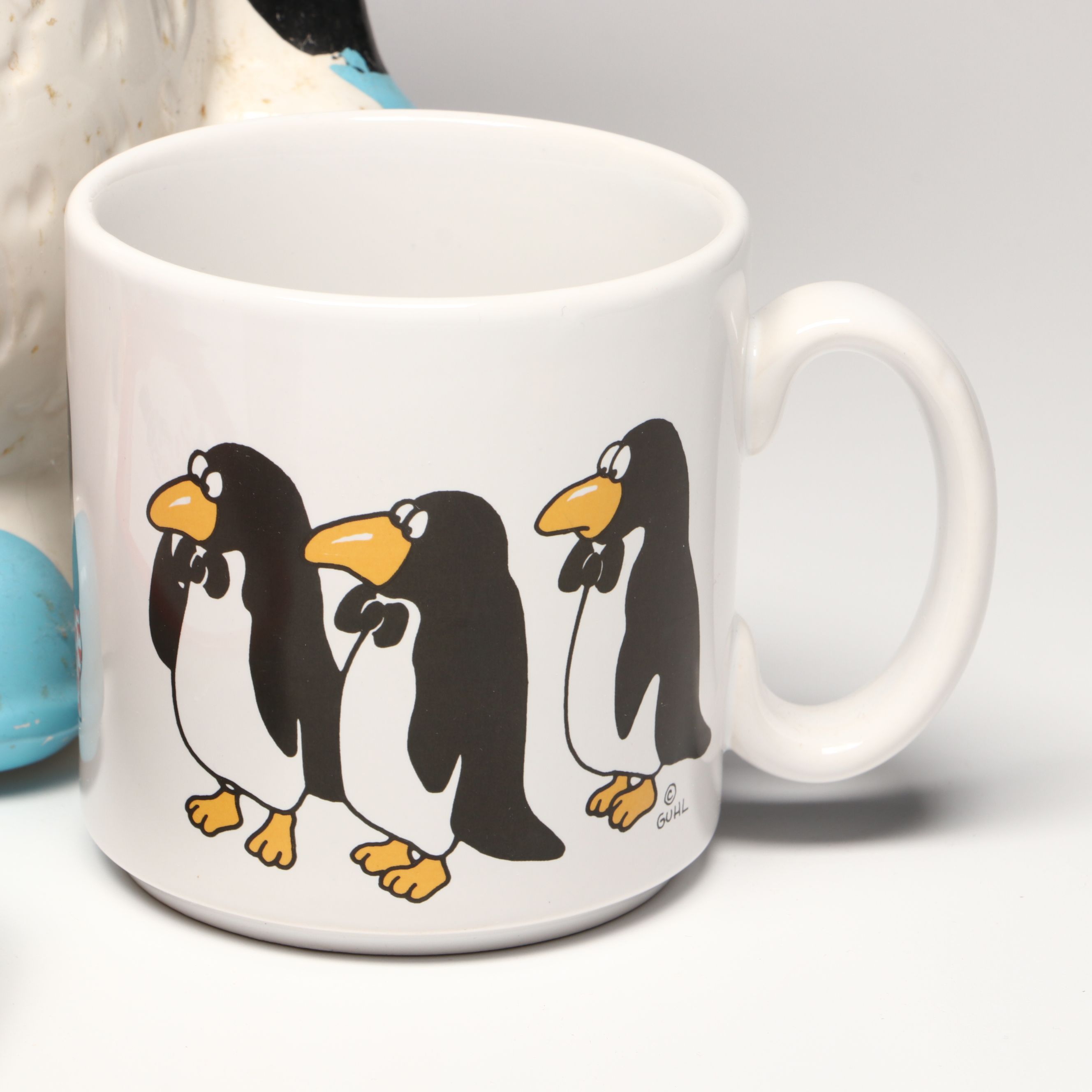 Ceramic Penguin Soap Dish with Cookie Jars and Other Tableware