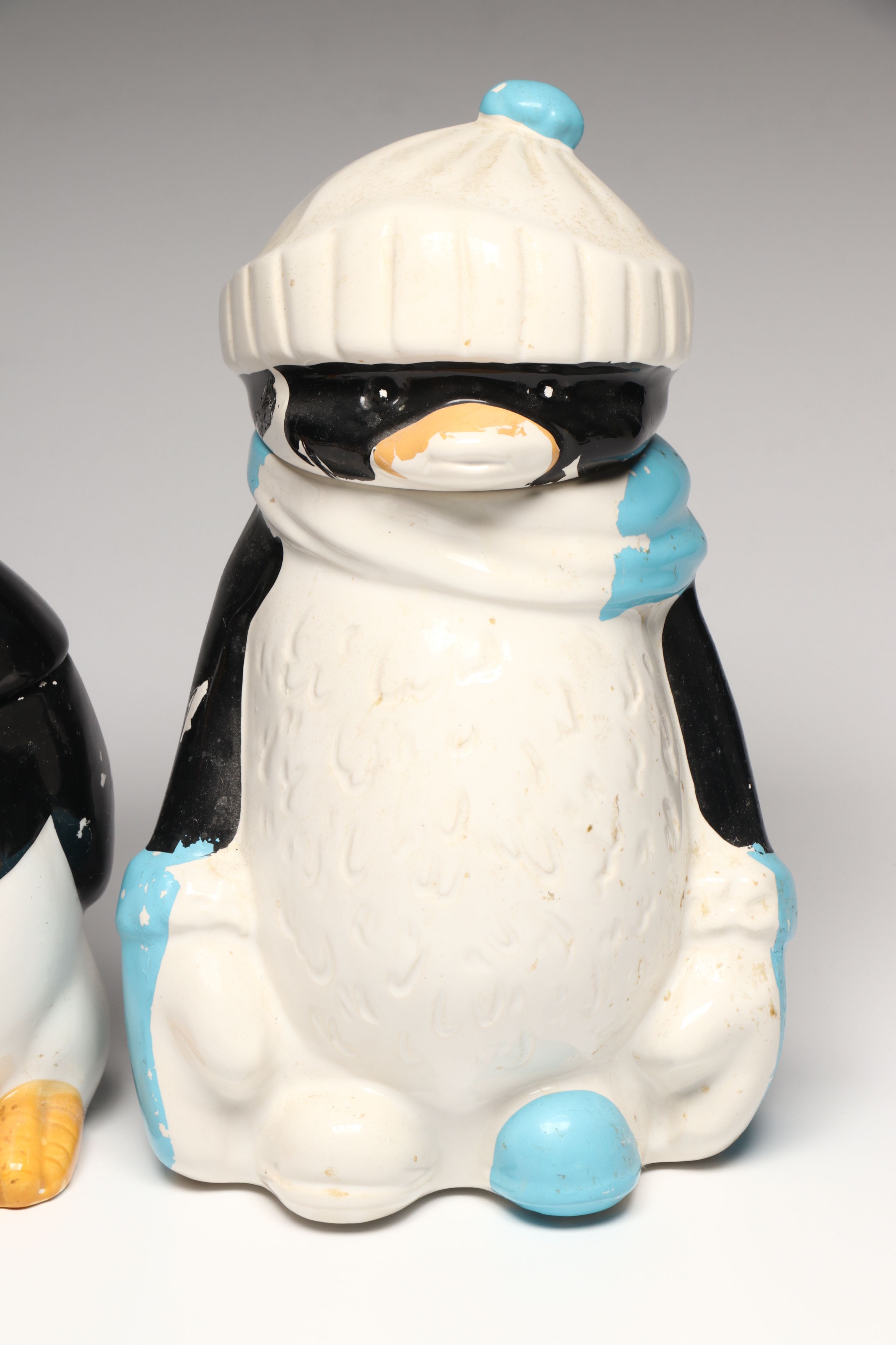 Ceramic Penguin Soap Dish with Cookie Jars and Other Tableware
