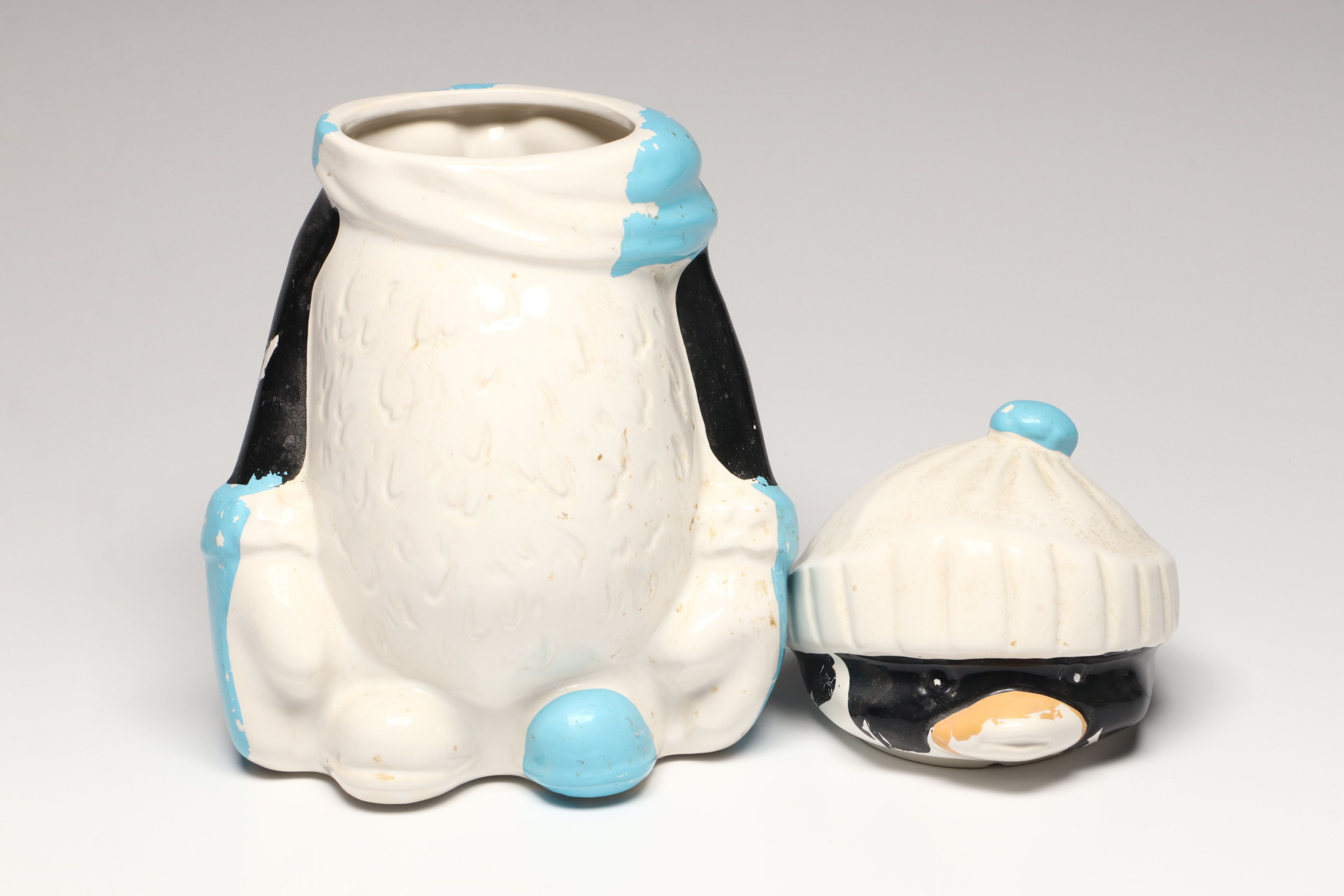 Ceramic Penguin Soap Dish with Cookie Jars and Other Tableware