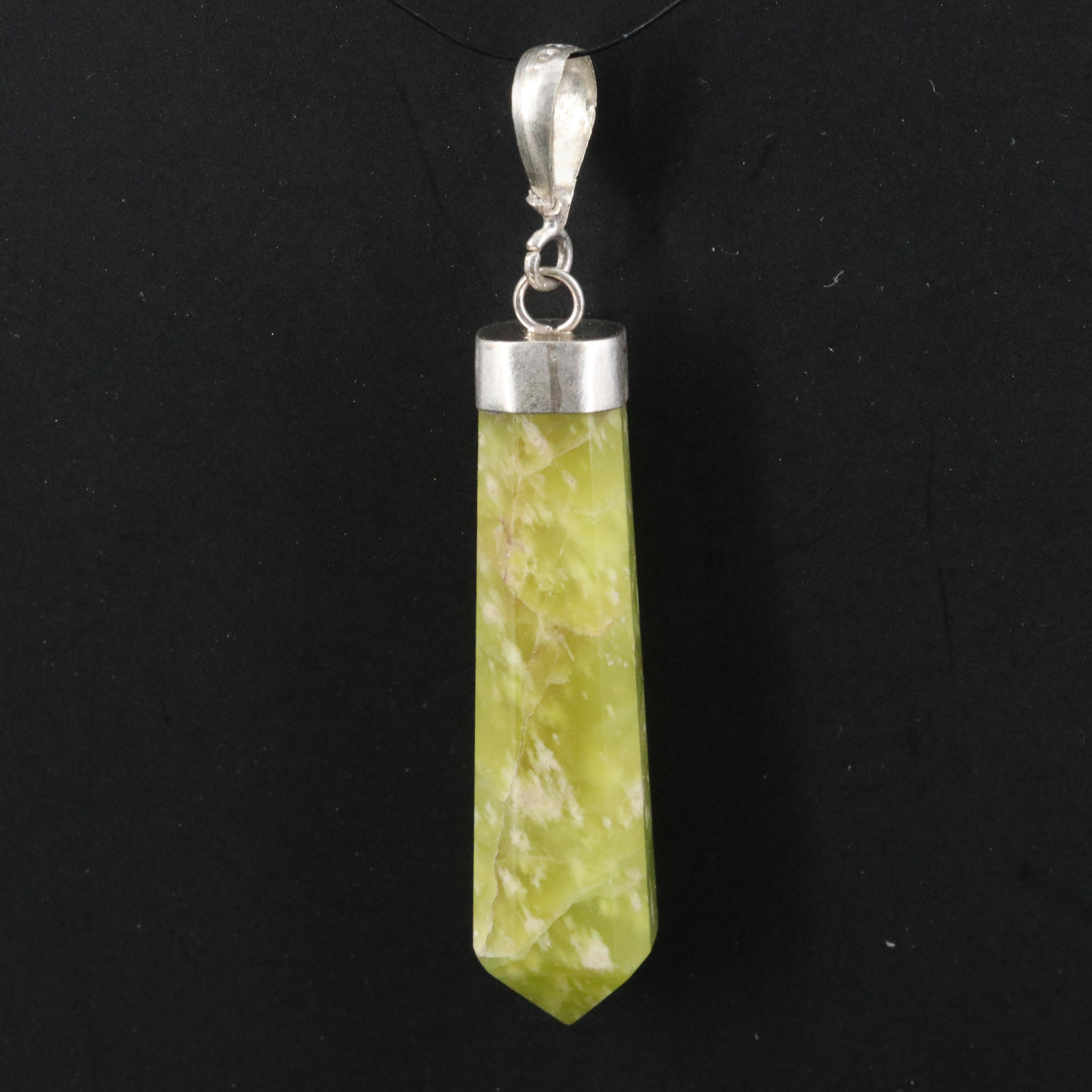Sterling Serpentine Point Pendant