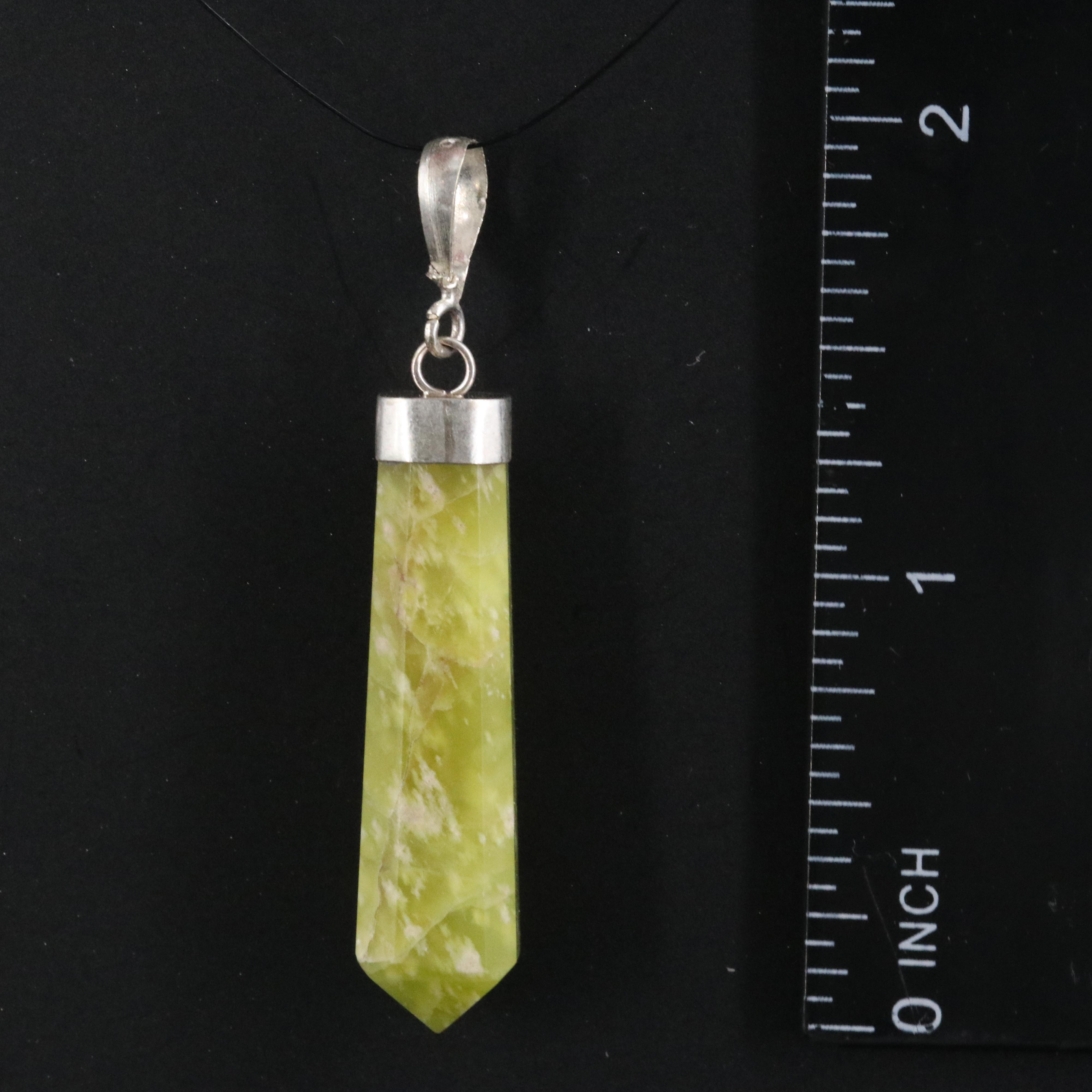 Sterling Serpentine Point Pendant