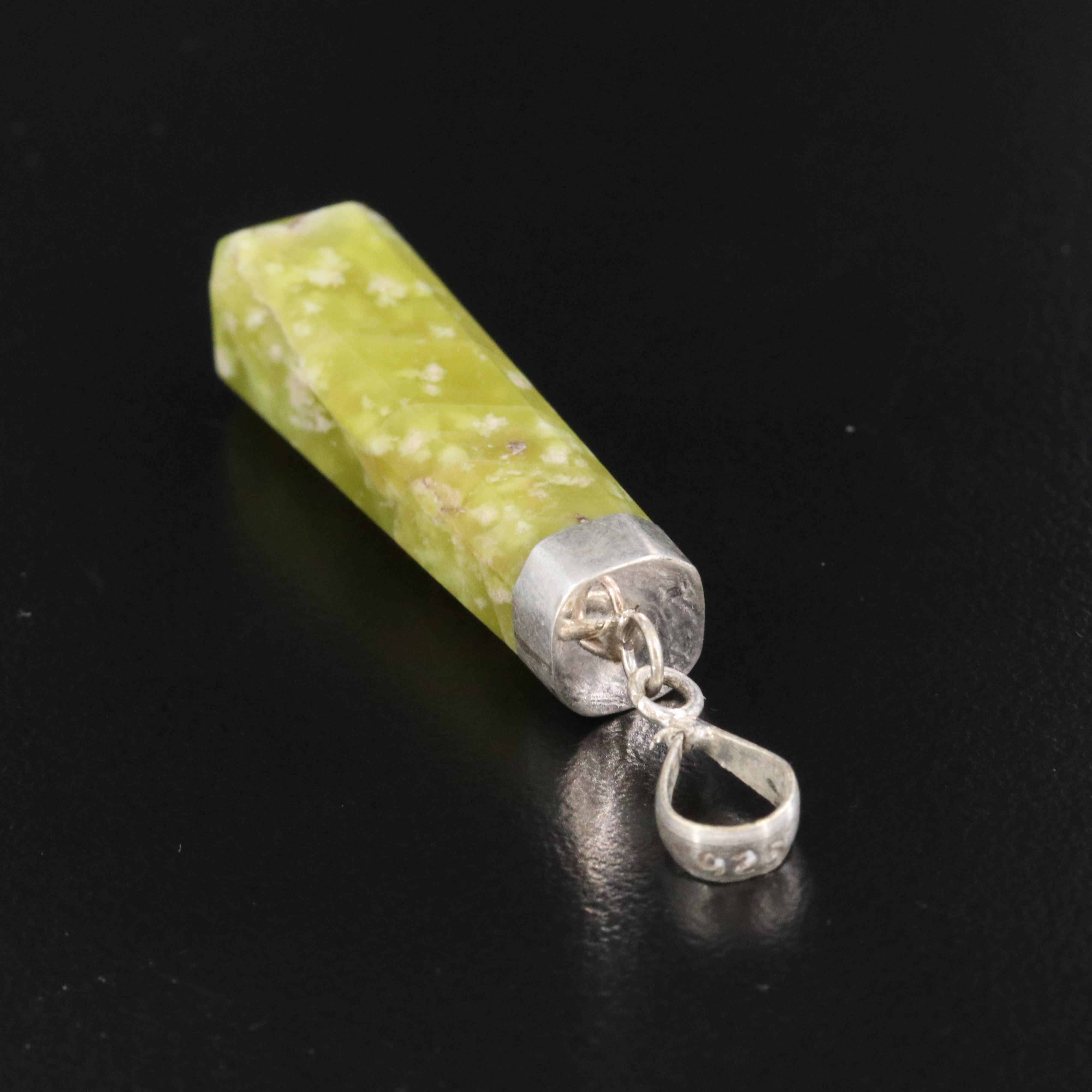 Sterling Serpentine Point Pendant