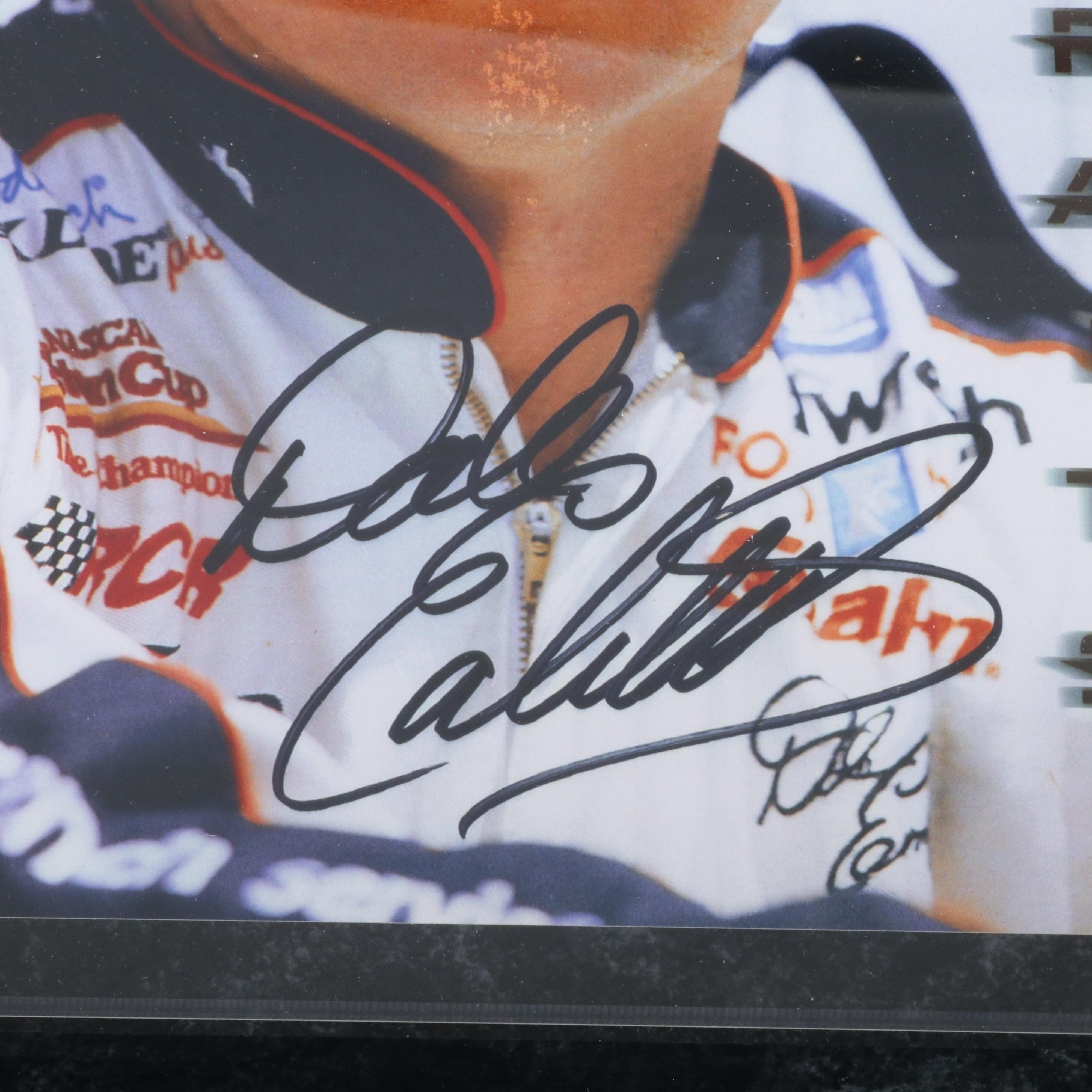 Dale Earnhardt Sr. Signed Pinnacle Portraits NASCAR Card with Display