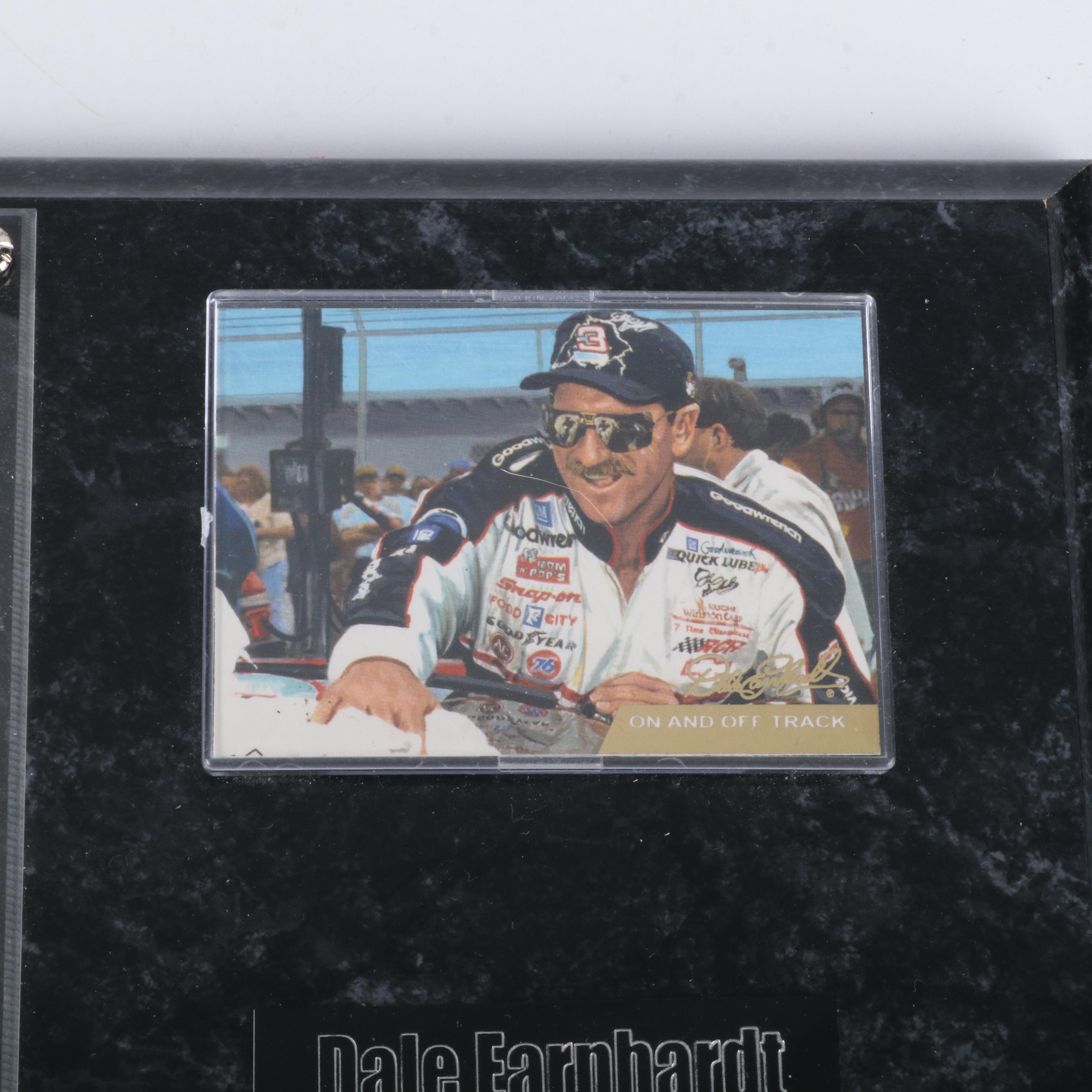 Dale Earnhardt Sr. Signed Pinnacle Portraits NASCAR Card with Display