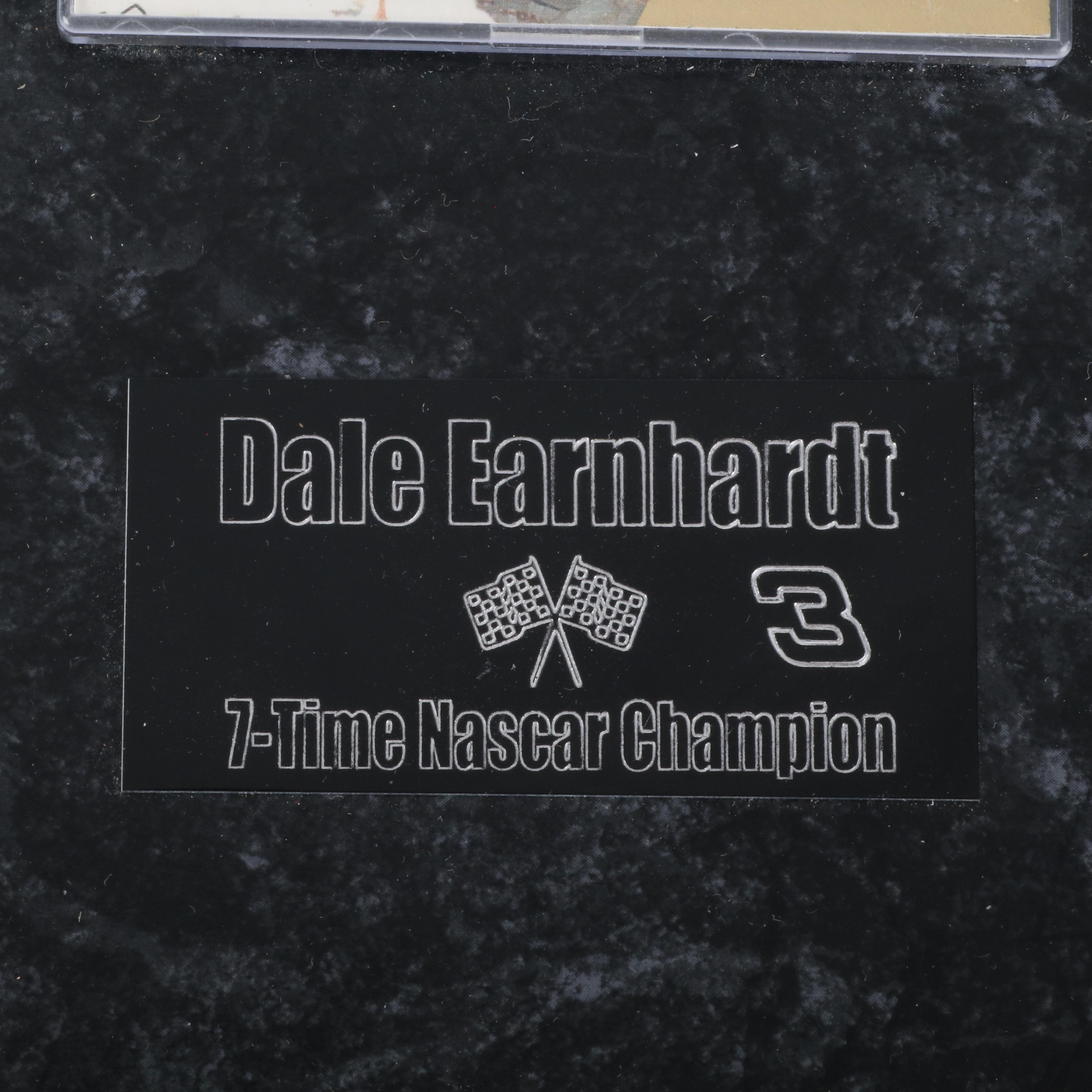 Dale Earnhardt Sr. Signed Pinnacle Portraits NASCAR Card with Display