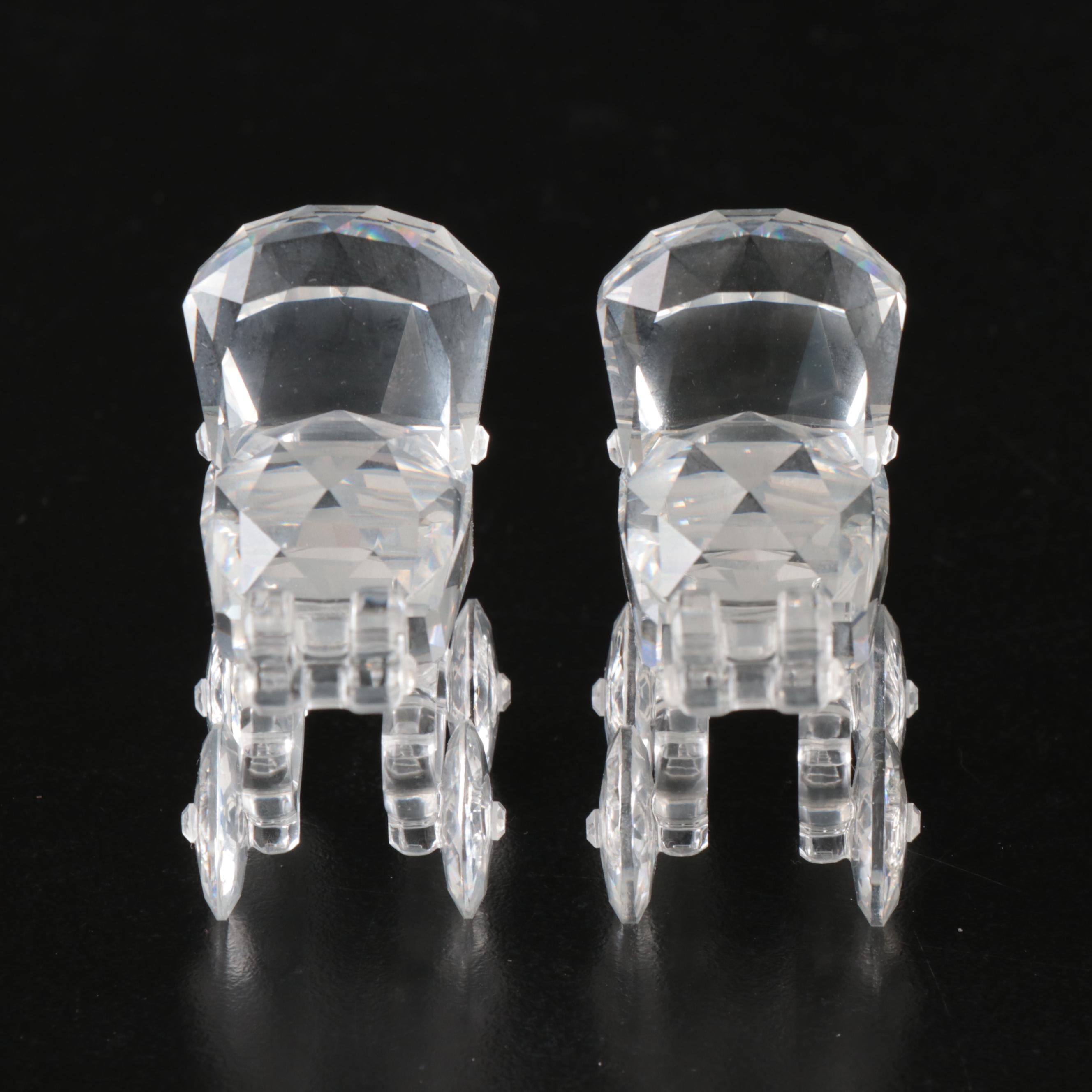 Swarovski Crystal Rocking Horse, Baby Stroller, and Clown Figurines