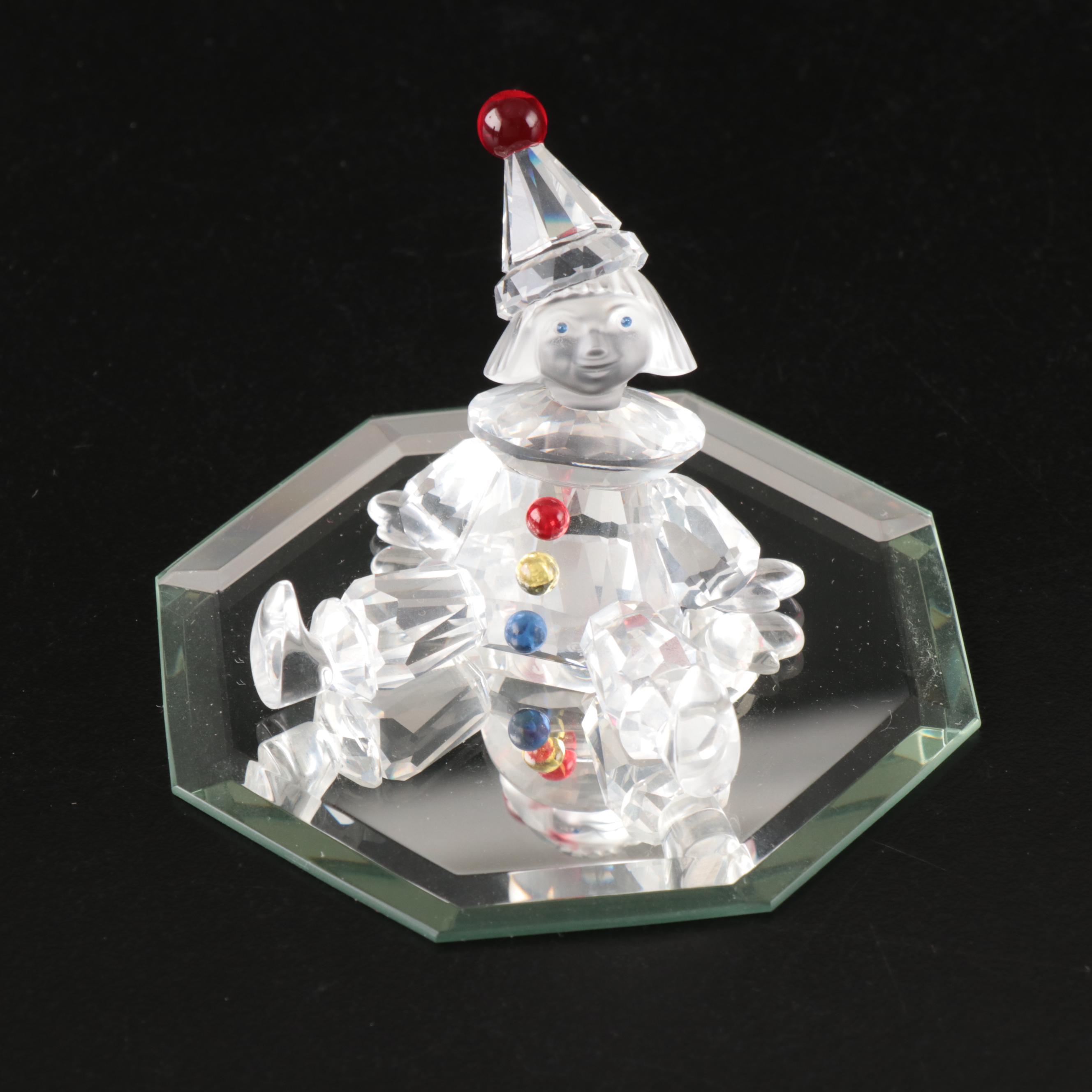 Swarovski Crystal Rocking Horse, Baby Stroller, and Clown Figurines