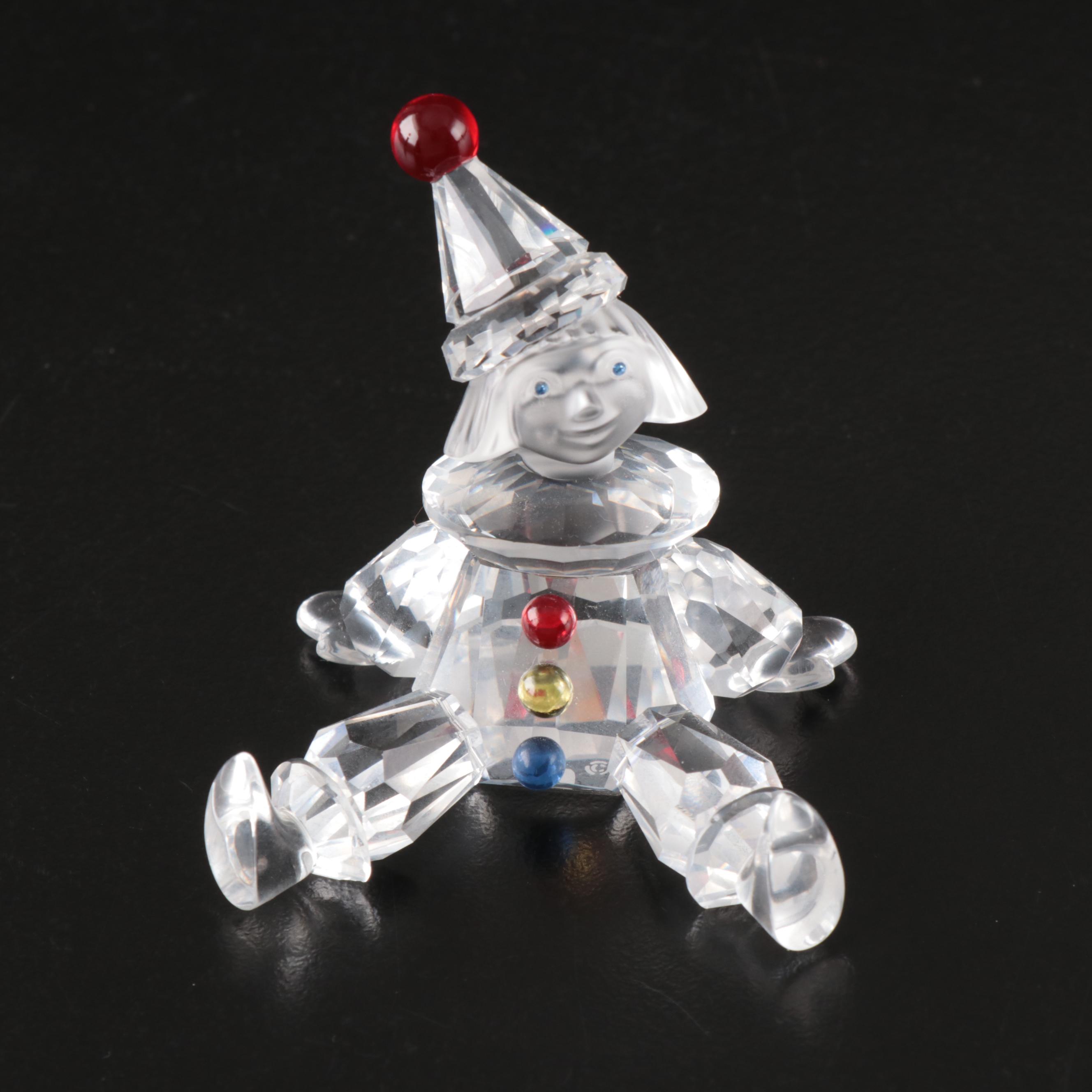 Swarovski Crystal Rocking Horse, Baby Stroller, and Clown Figurines