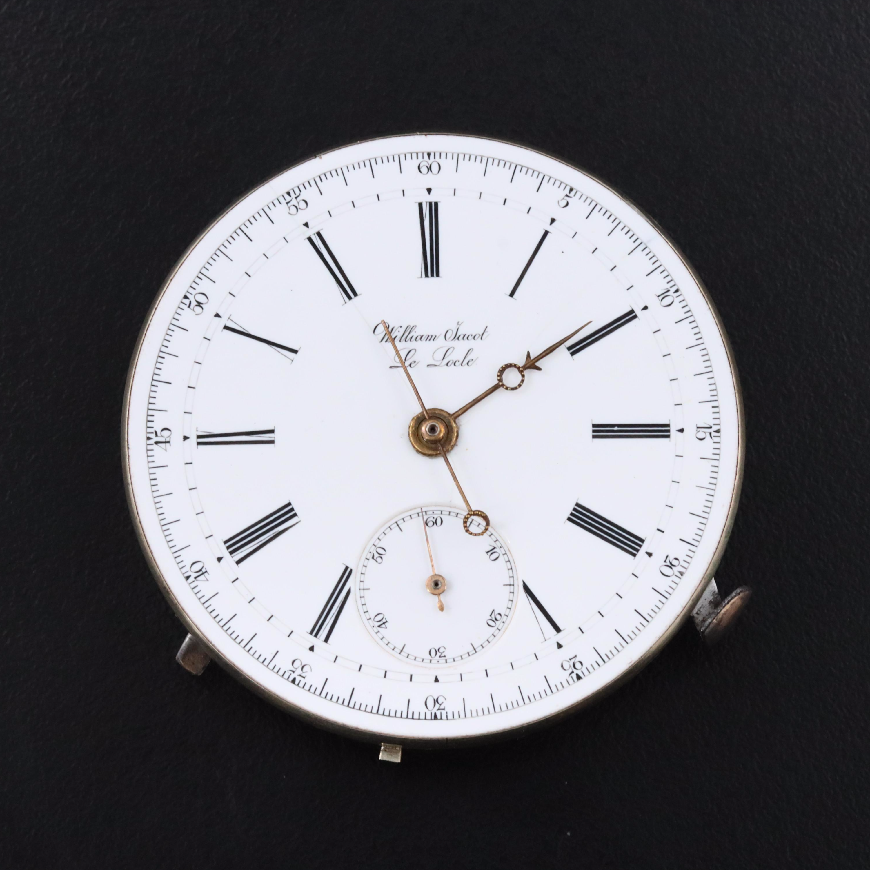 William Jacot Le Locle Repeater Pocket Watch Movement