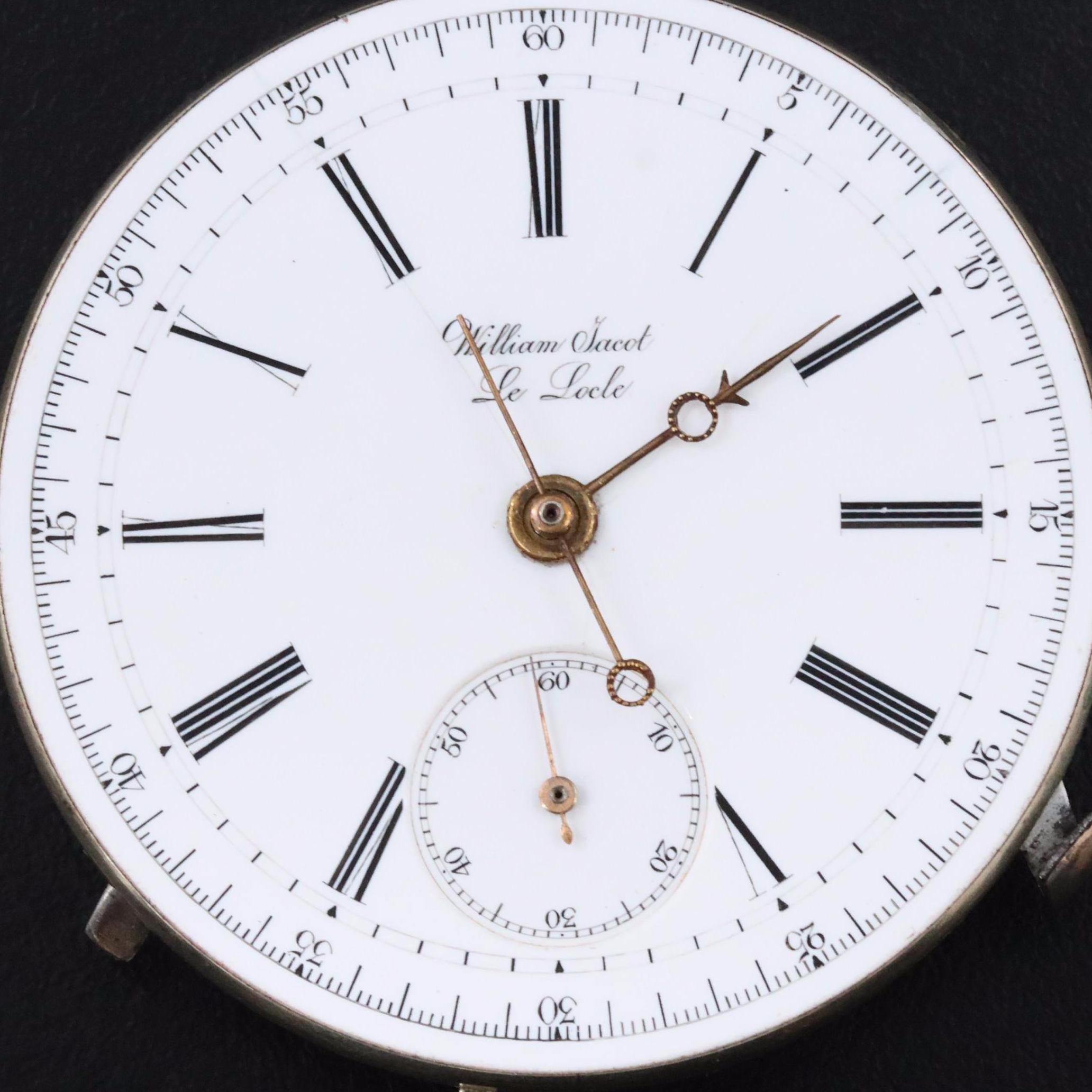 William Jacot Le Locle Repeater Pocket Watch Movement
