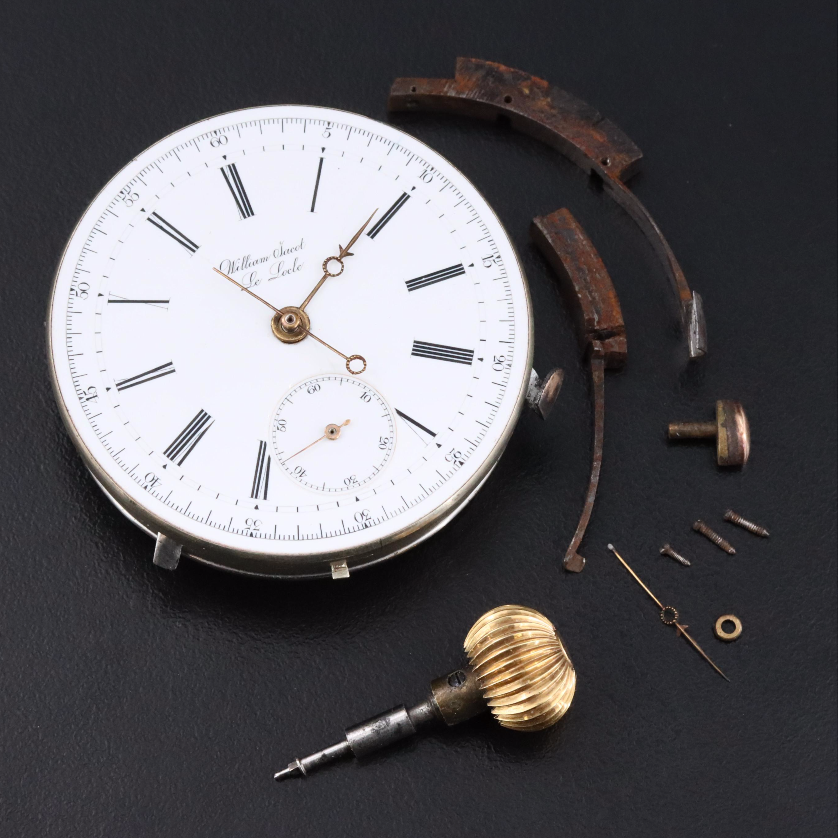William Jacot Le Locle Repeater Pocket Watch Movement