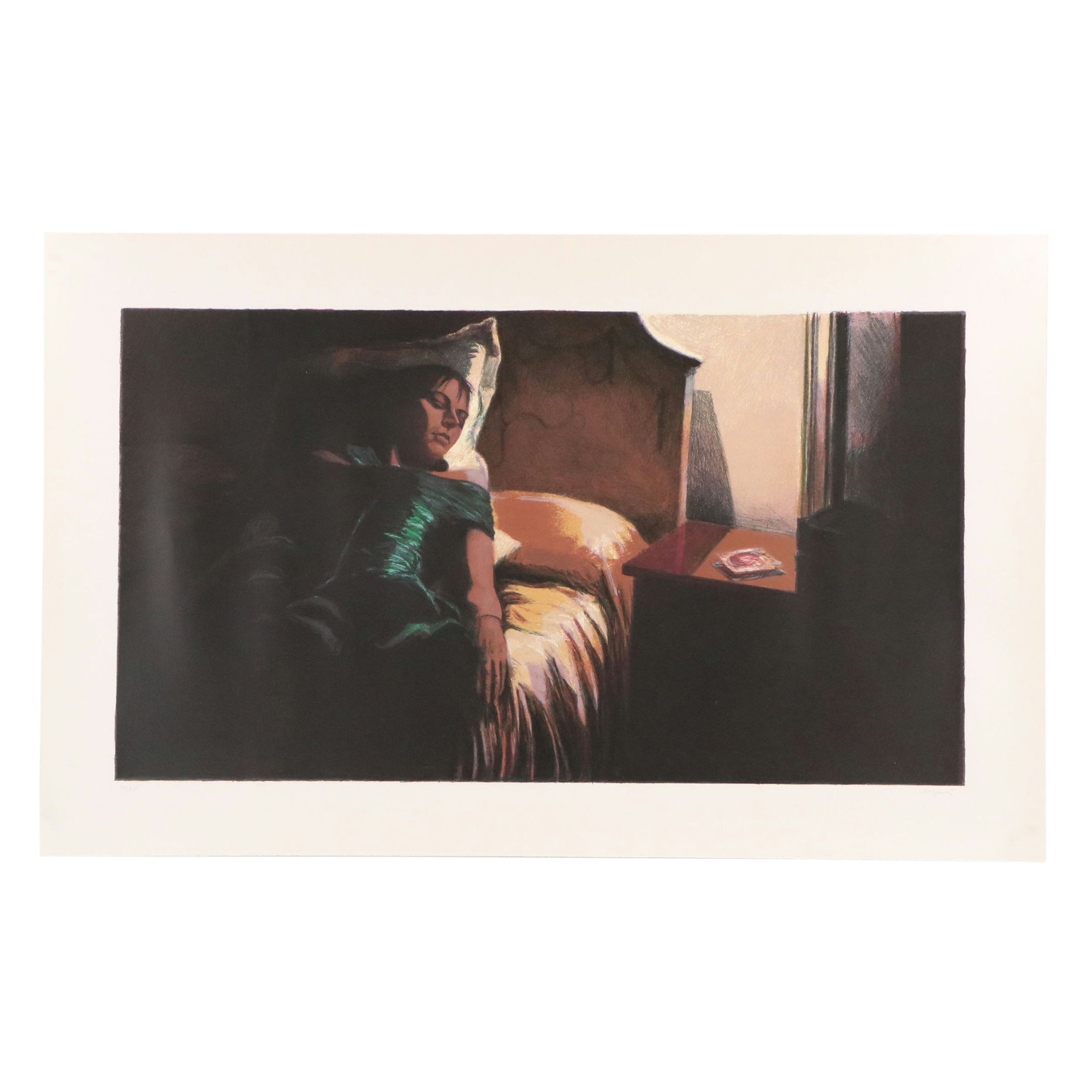 Ramon Lombarte Color Lithograph "At the Ritz #14," 1980s