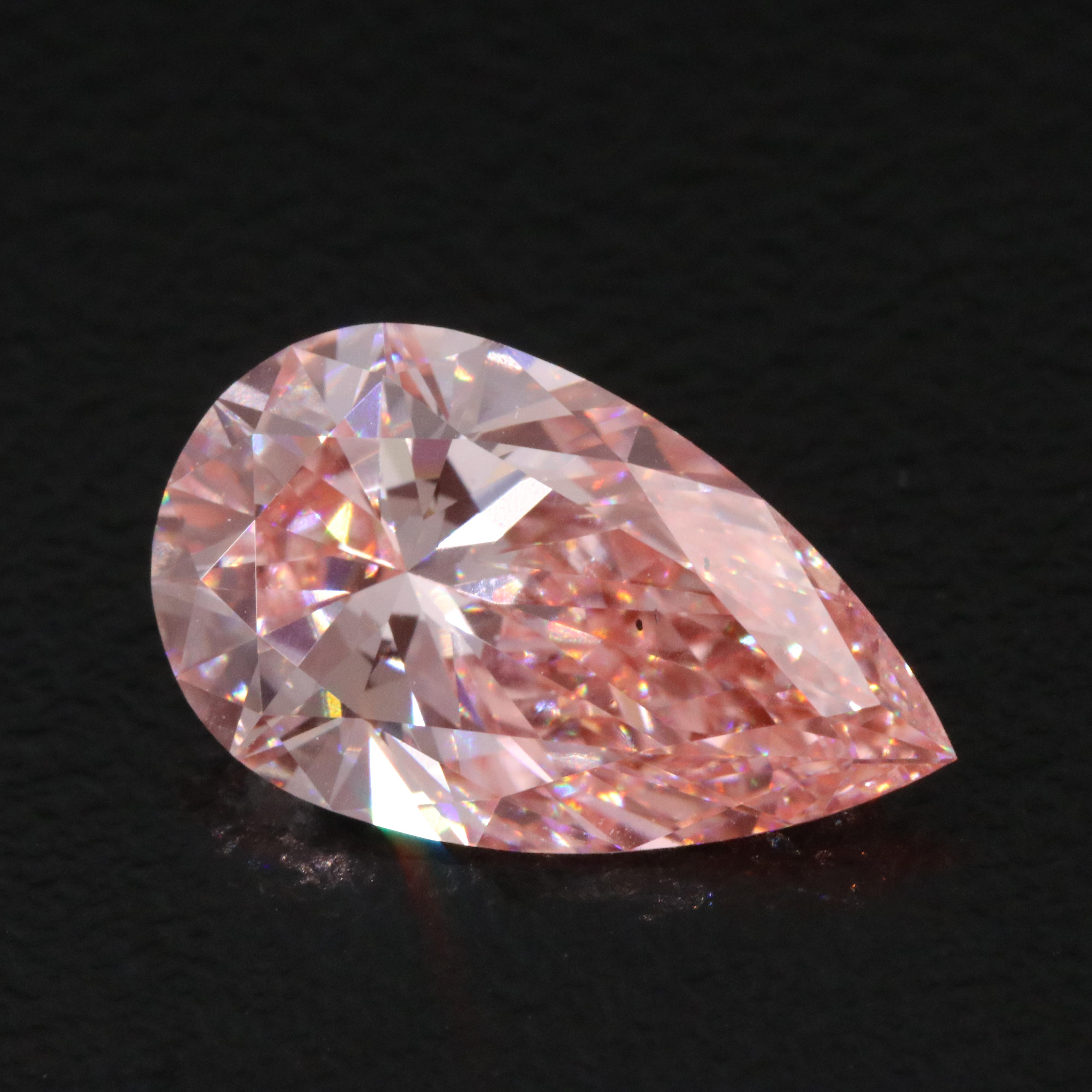 Loose 3.07 CT Lab Grown Fancy Pink Diamond with IGI Report