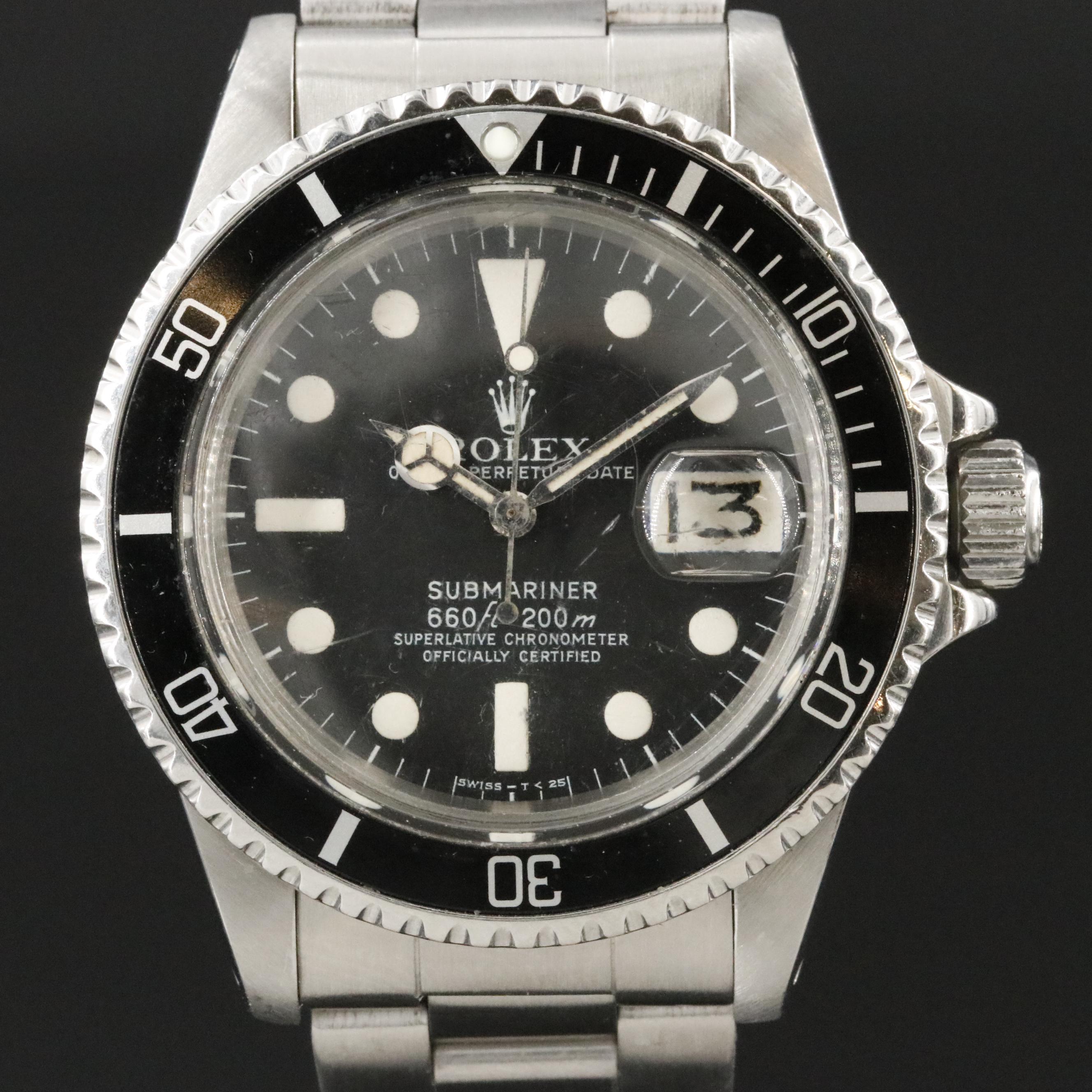1978 Rolex Submariner St. Steel Date 1680 Watch