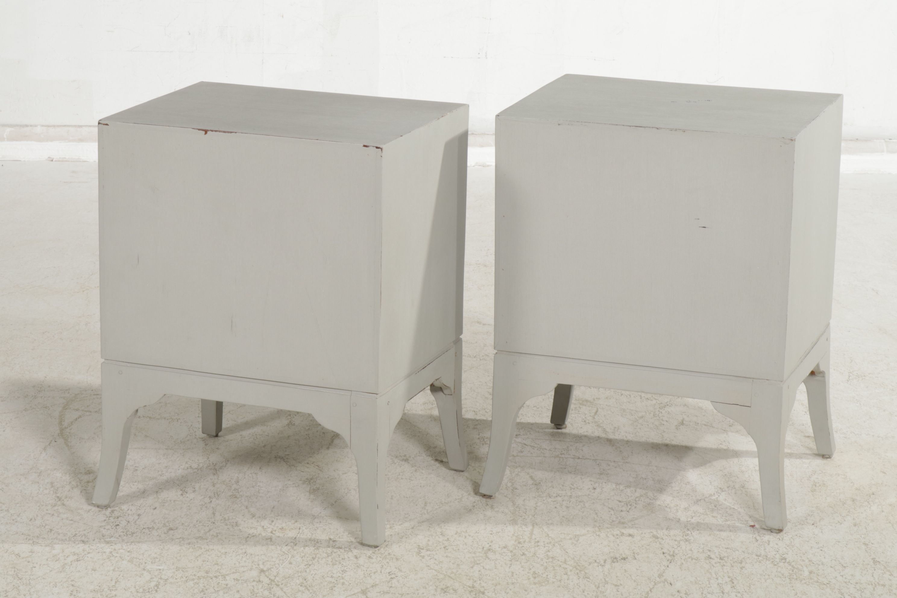 Nadeau Painted Mahogany Nightstands, Pair, Late 20th Century