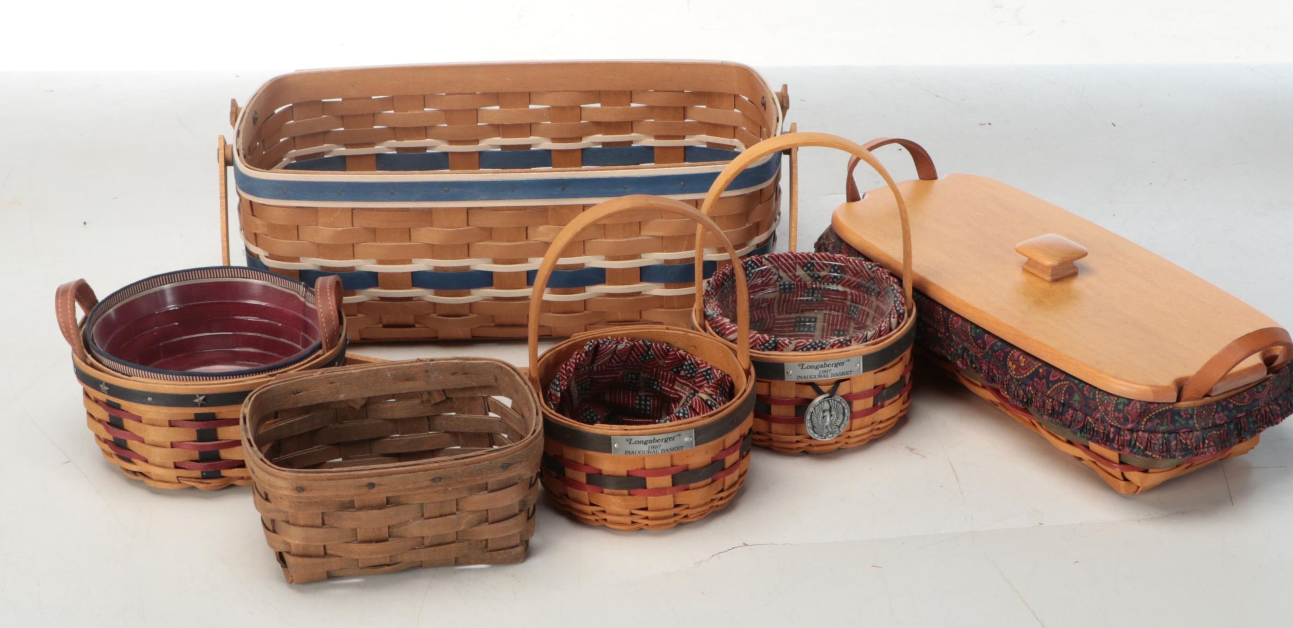 Longaberger Americana and Other Woven Baskets and Boxes