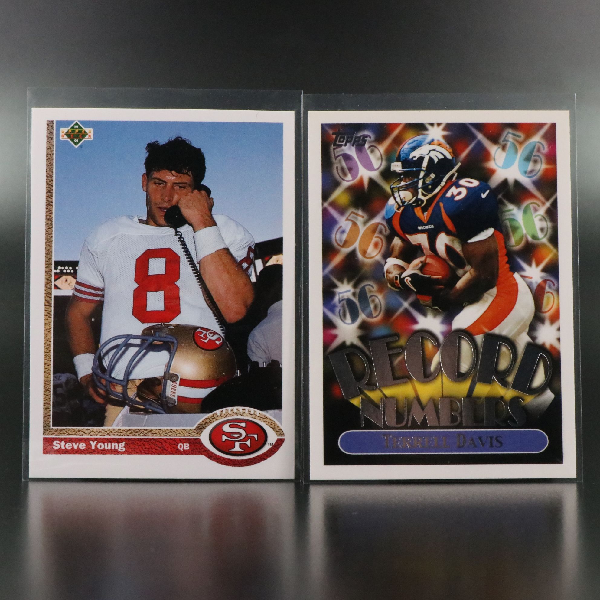 Mosaic with Other Football Cards Featuring Tom Brady, Terrell Davis, and More