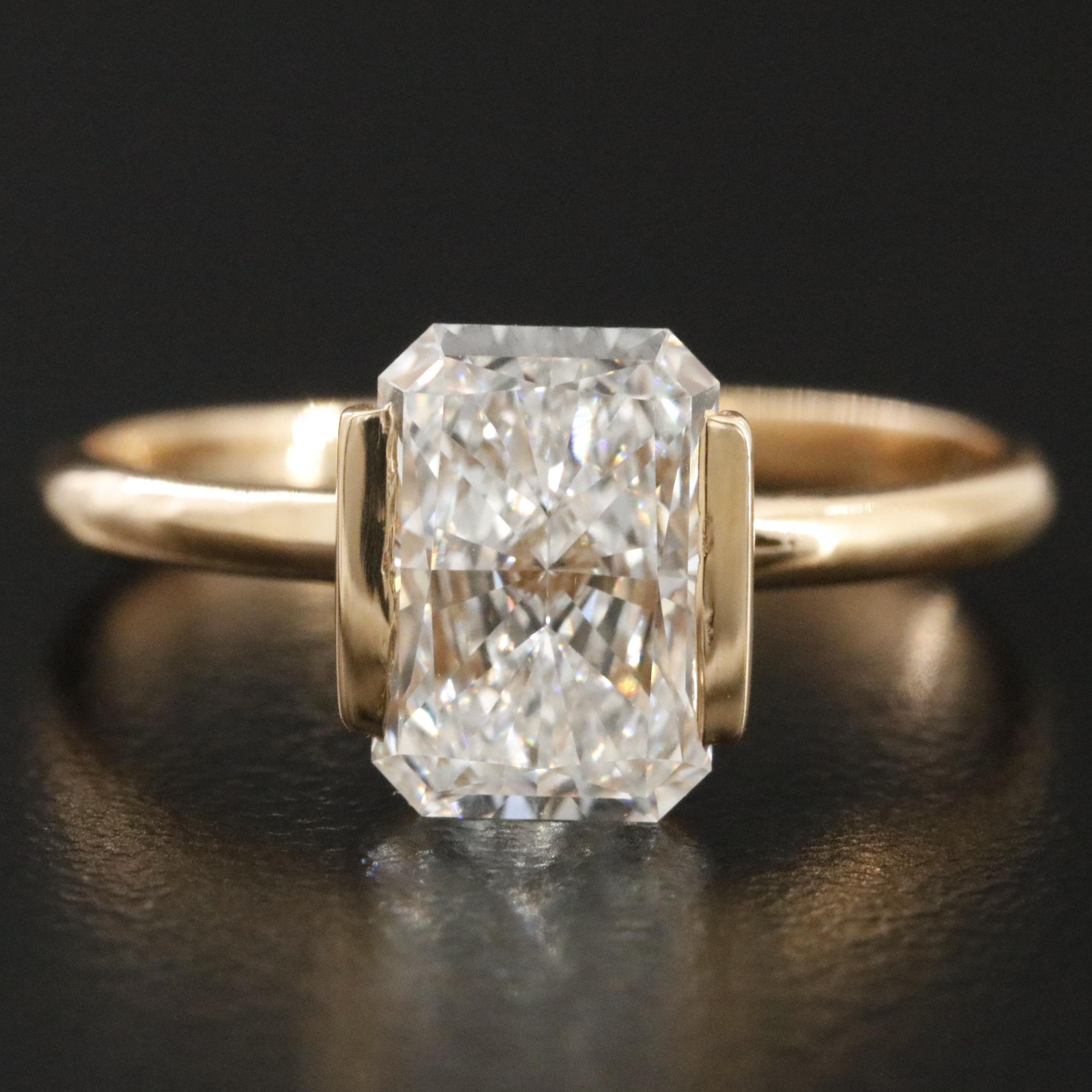 18K 2.05 CTW Lab Grown Diamond Ring with IGI Report