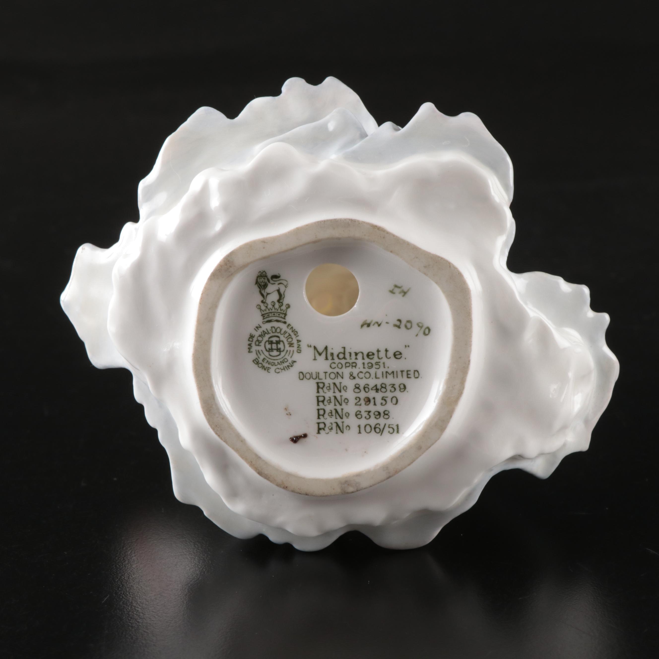 Royal Doulton "Midinette" Porcelain Figurine, Mirror Tray, and More Décor